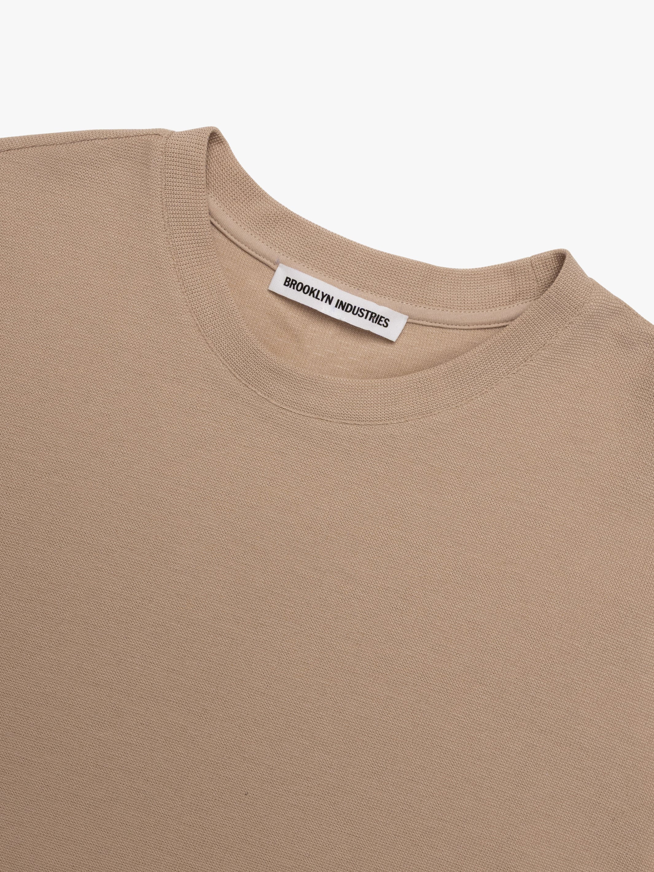 Men's Brooklyn Cotton Blend T-Shirt In Oxford Tan - BROOKLYN INDUSTRIES