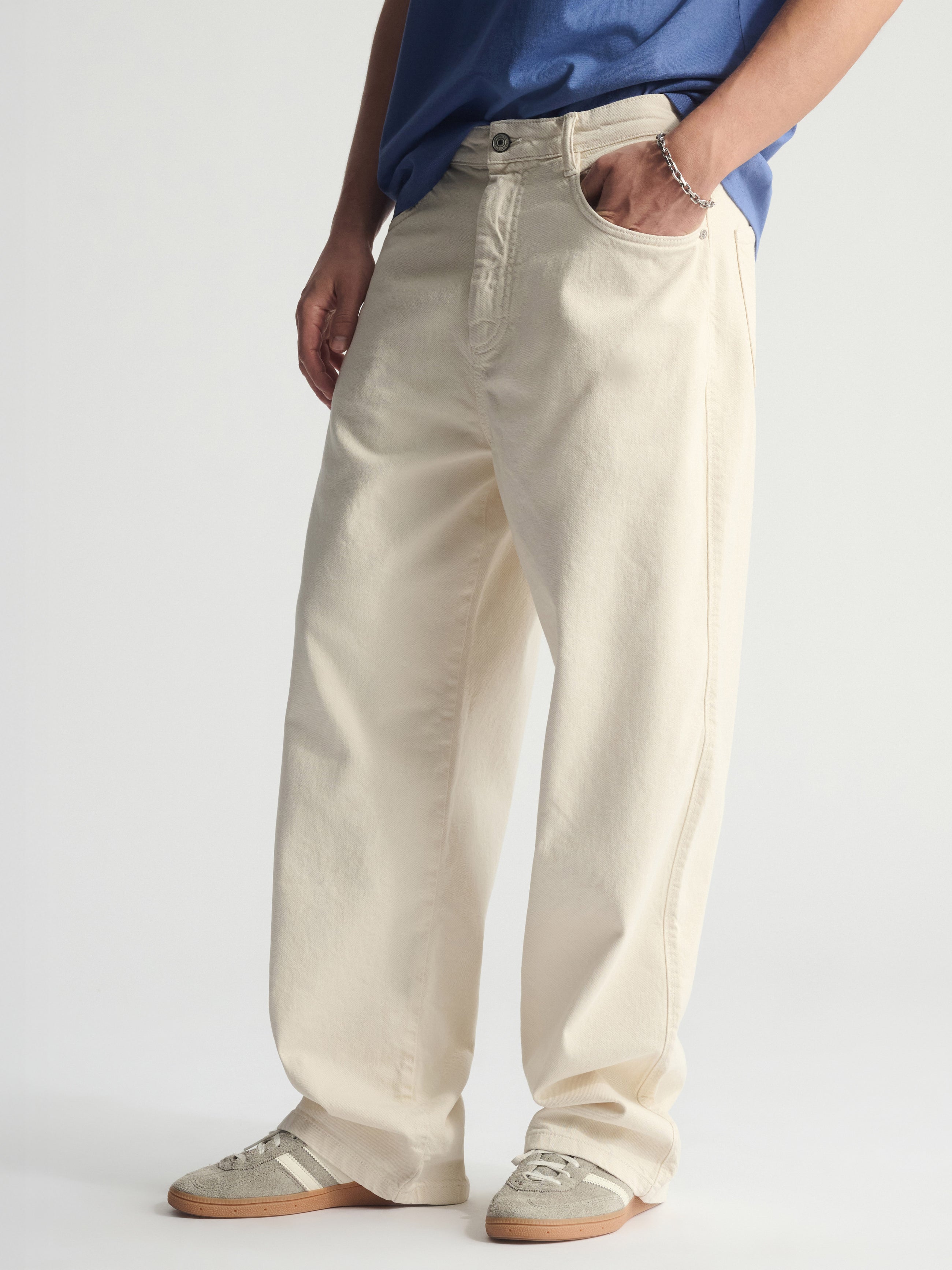 Men's Brooklyn Wide Leg Jeans In Turtledove - BROOKLYN INDUSTRIES