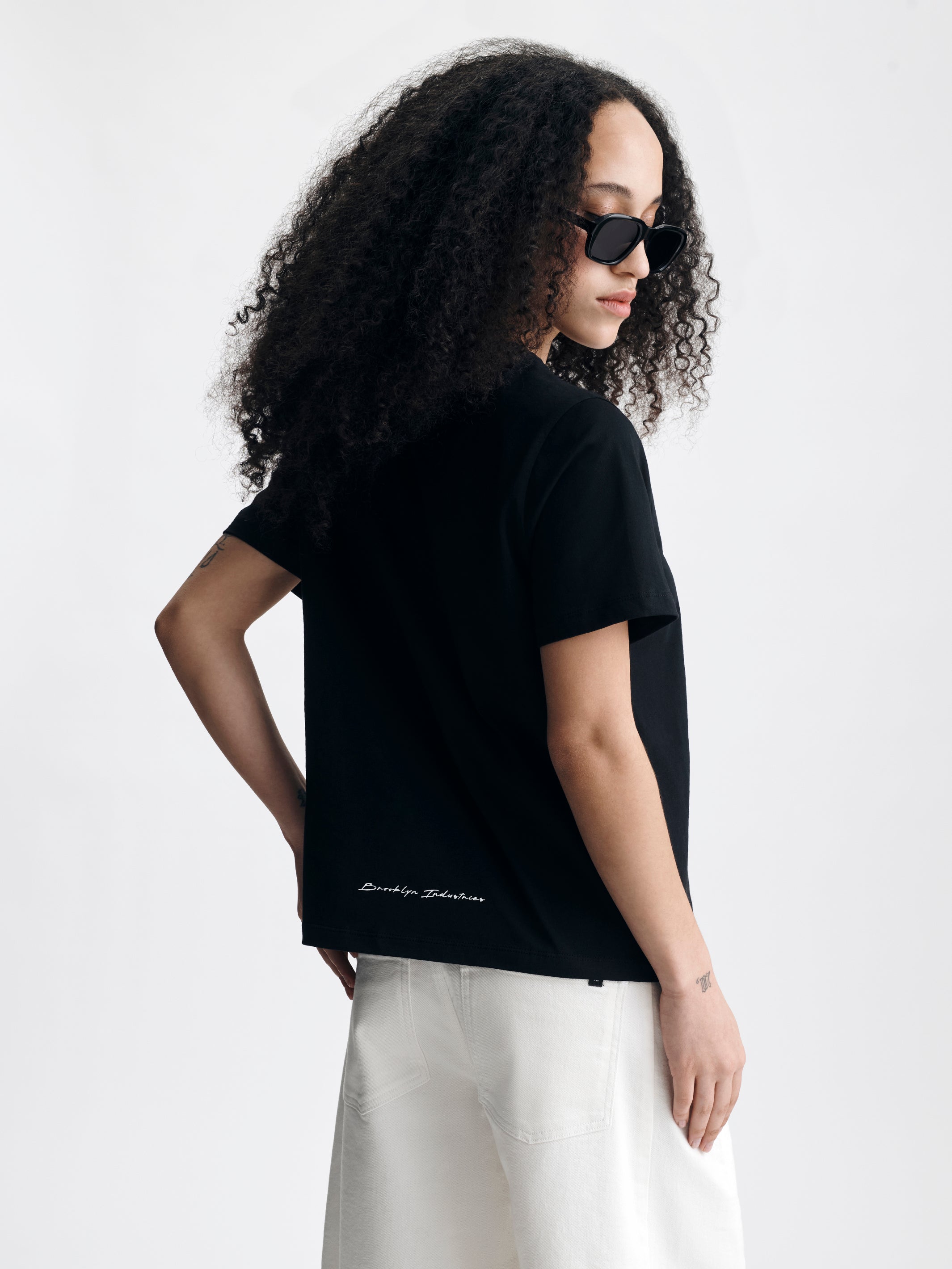 Women's Coffee Run T-Shirt in Black - BROOKLYN INDUSTRIES