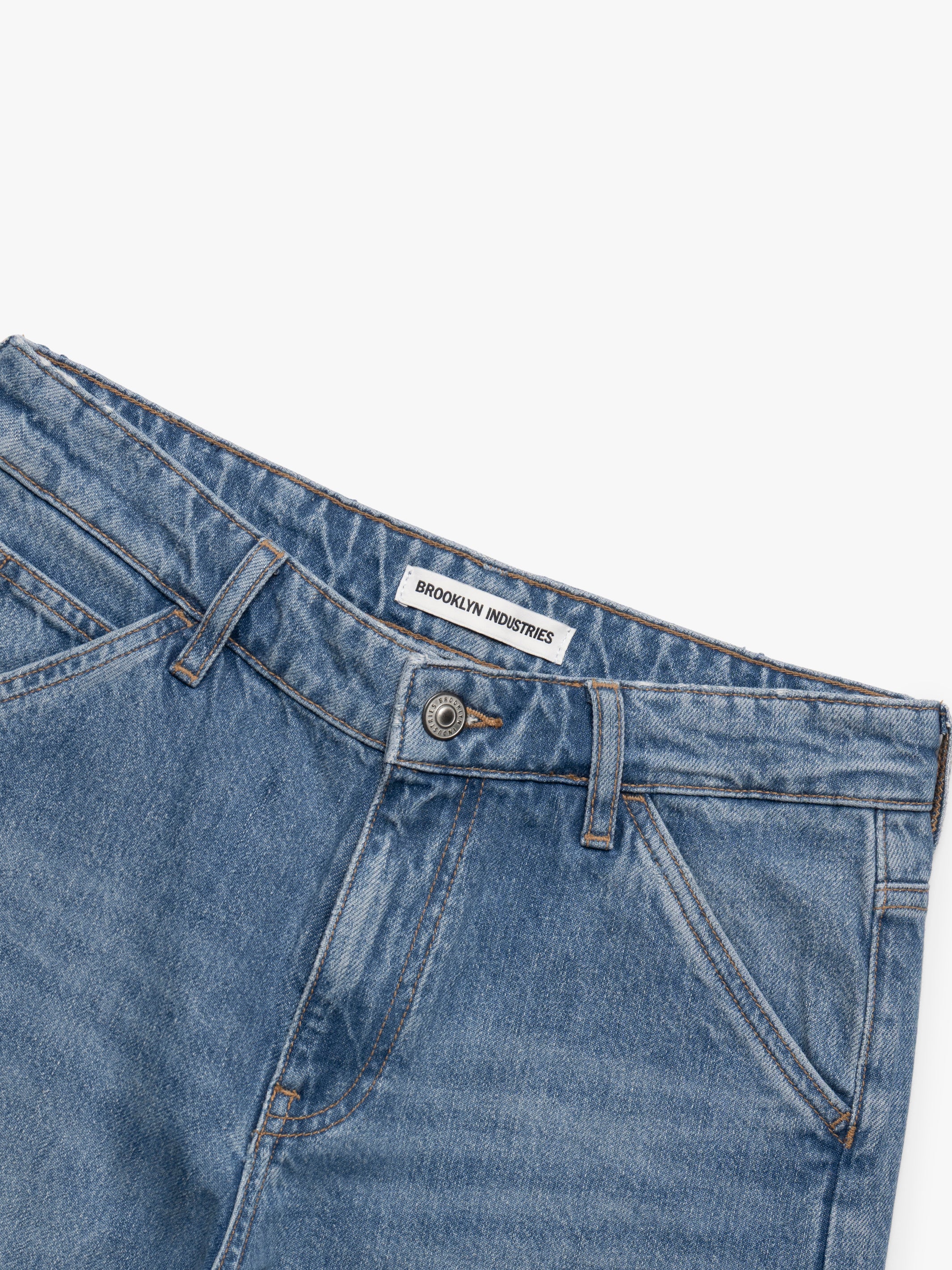 Women's Utility Jeans in Indigo Brushed Denim - BROOKLYN INDUSTRIES