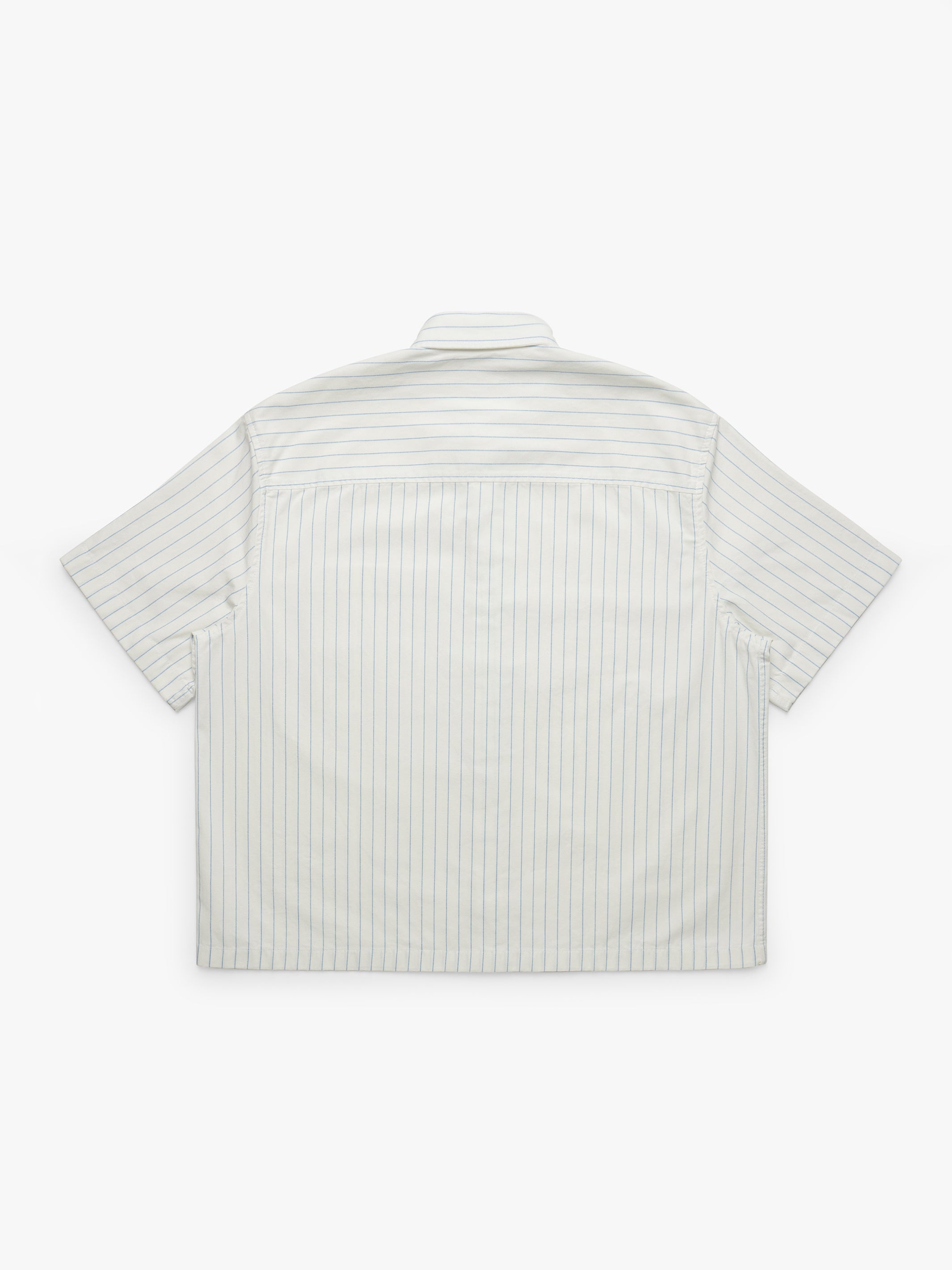 Men's Brooklyn Striped Short Sleeve Shirt In Bel Air Blue - BROOKLYN INDUSTRIES