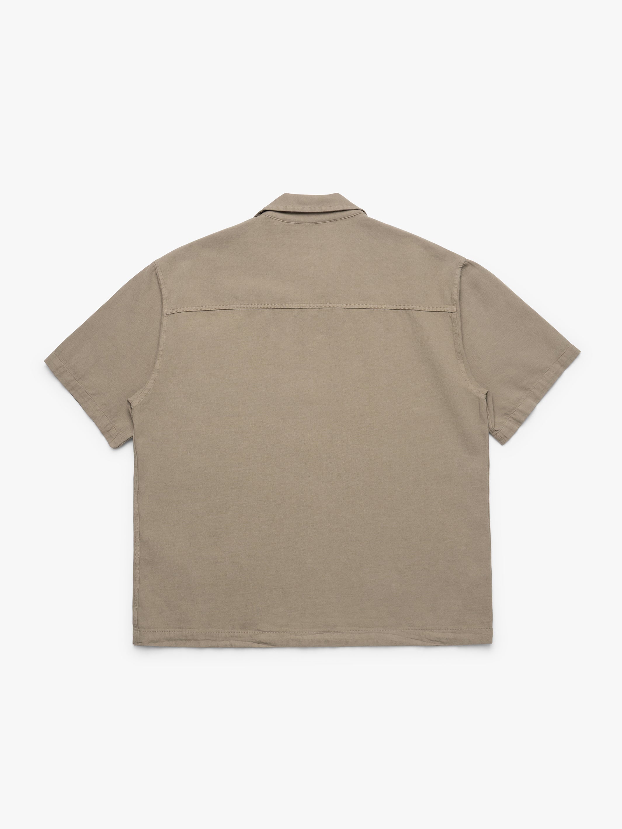 Men's Linen-Blend Short Sleeve Shirt In Winter Twig - BROOKLYN INDUSTRIES