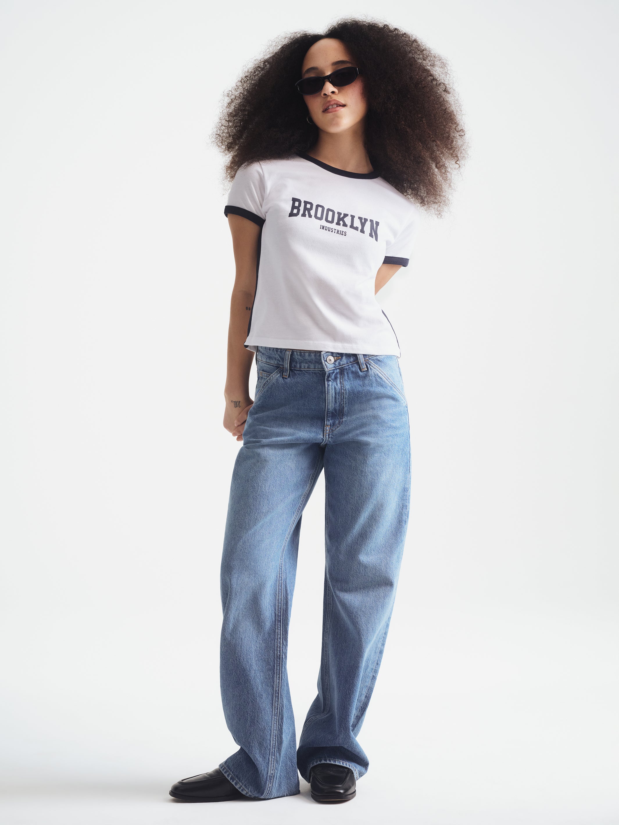 Women's Brooklyn Ringer T-Shirt in White