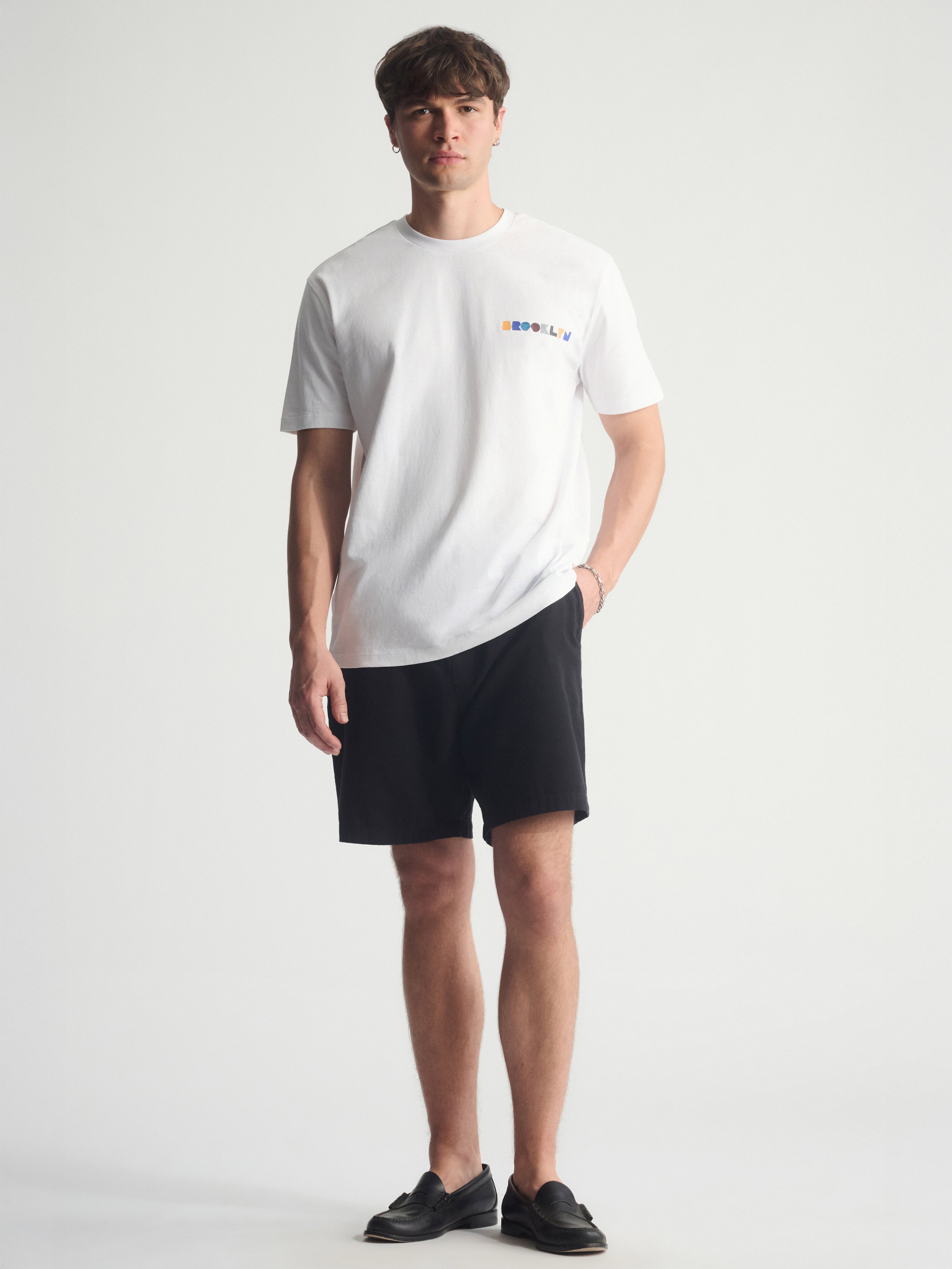 Men's Brooklyn Water Tower T-Shirt In White - BROOKLYN INDUSTRIES