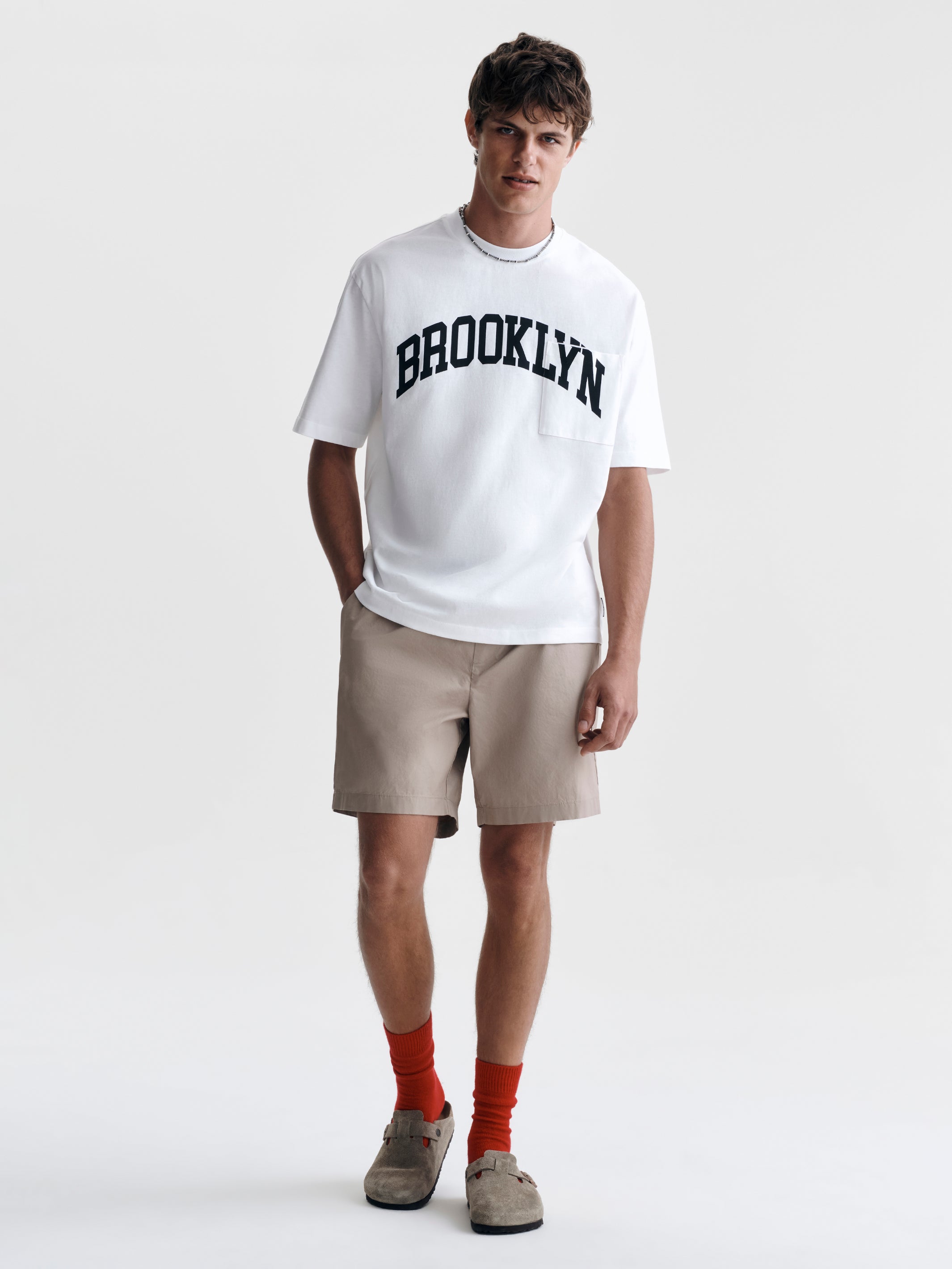 Men's Brooklyn Pocket T-Shirt in White - BROOKLYN INDUSTRIES