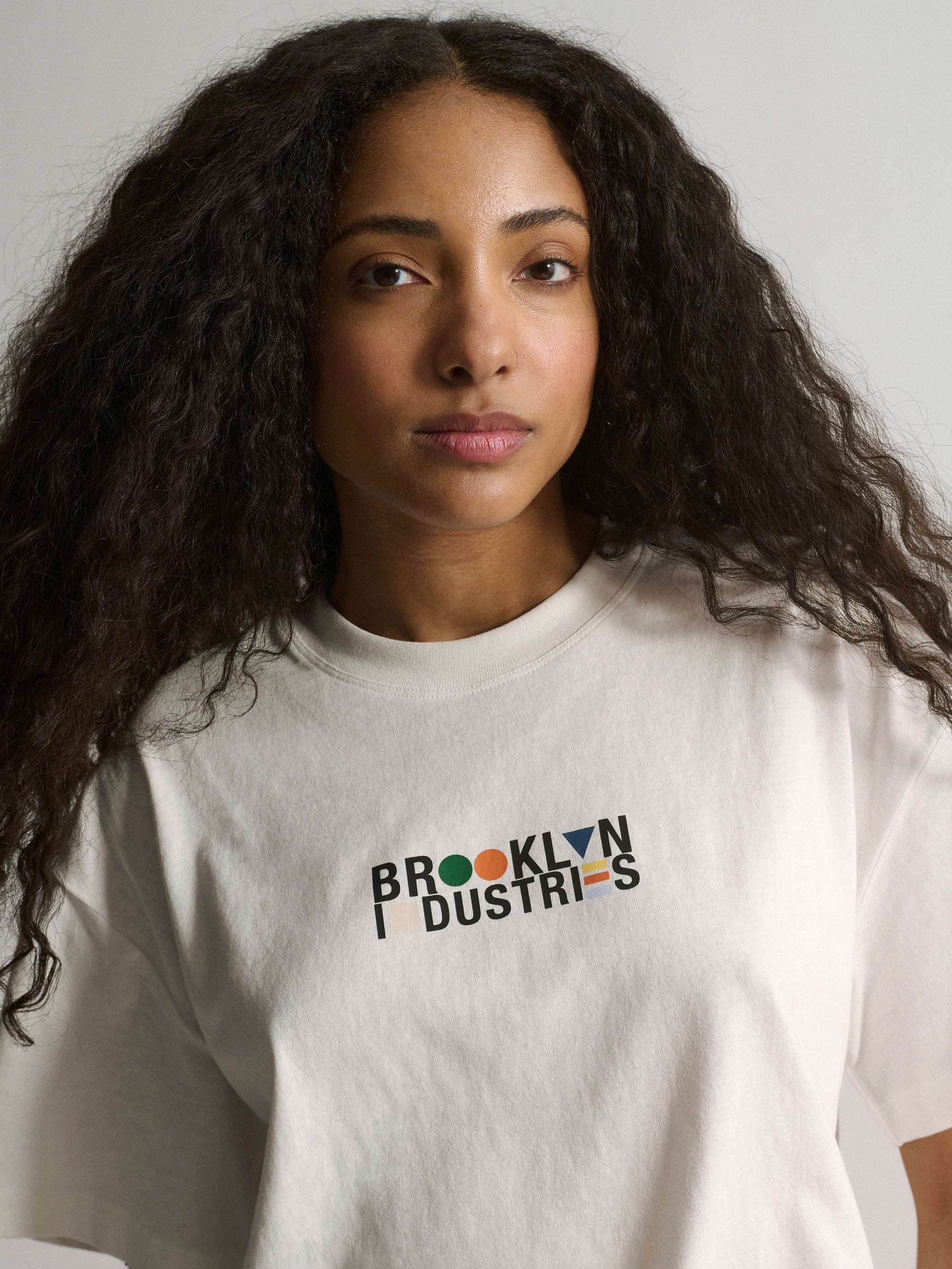Women's Brooklyn Industries Loose Fit T-Shirt In Antique White - BROOKLYN INDUSTRIES