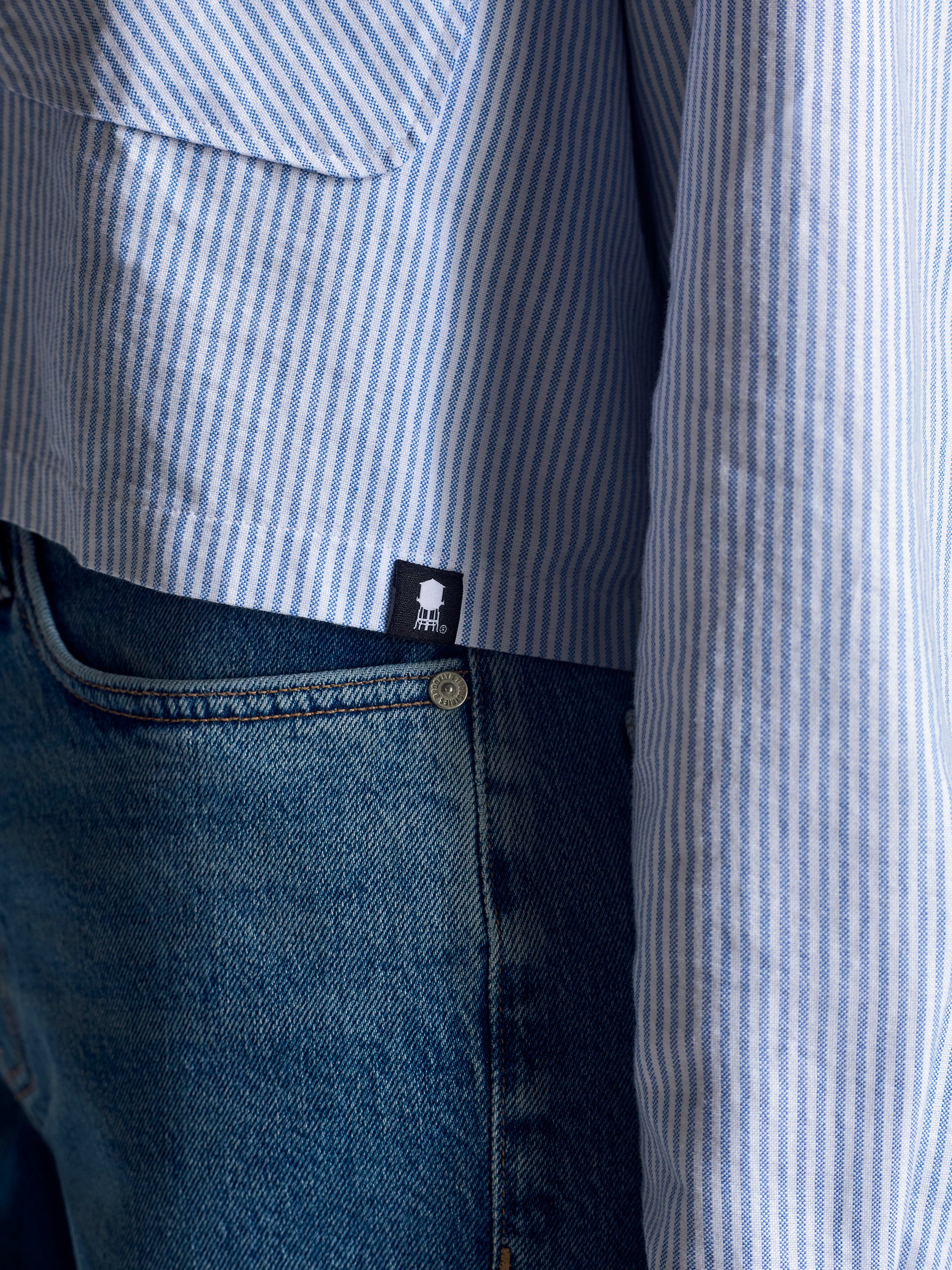 Women's Wythe Oxford Crop In Sky - BROOKLYN INDUSTRIES