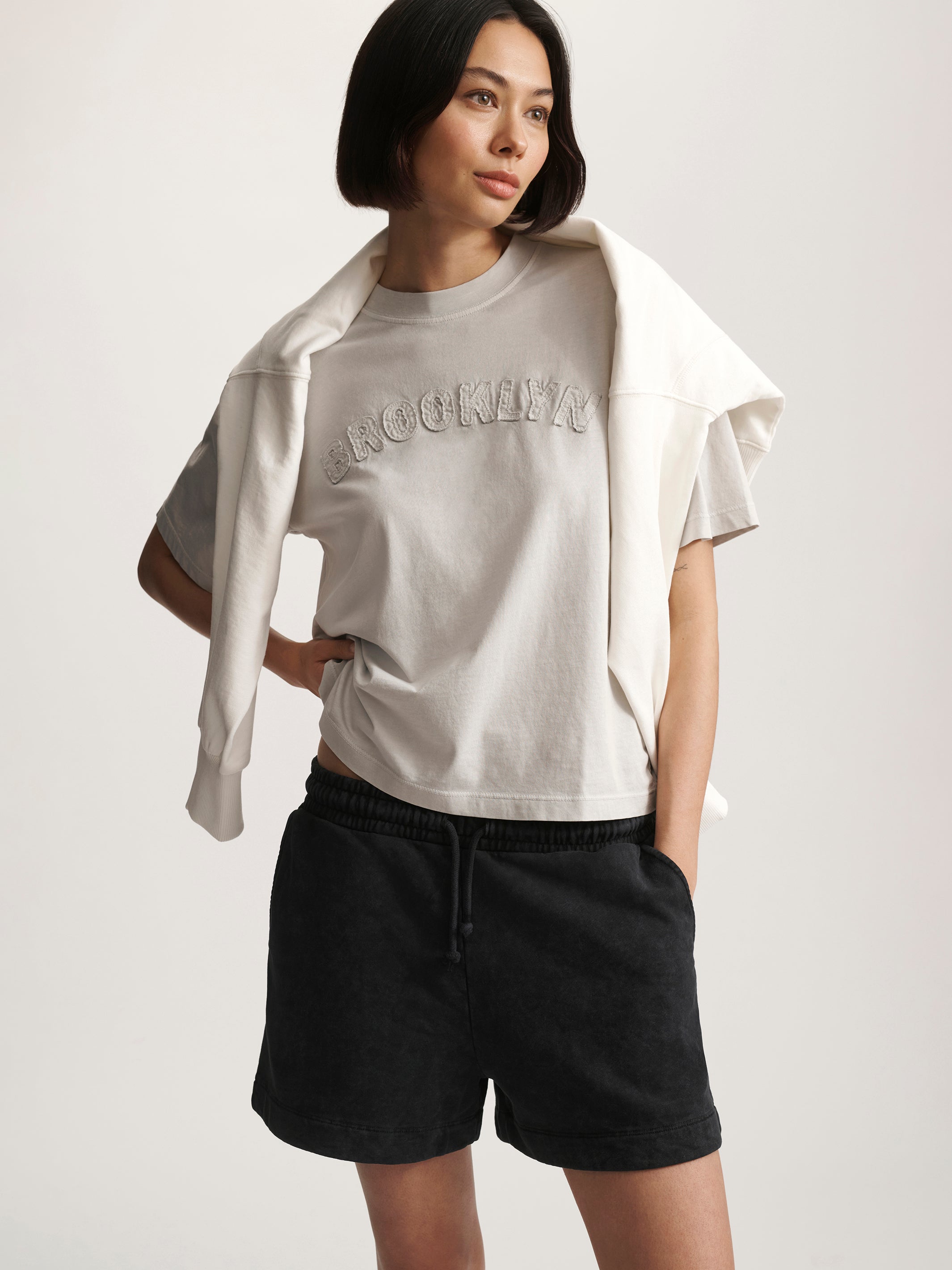 Women's Brooklyn Sweat Shorts In Black - BROOKLYN INDUSTRIES