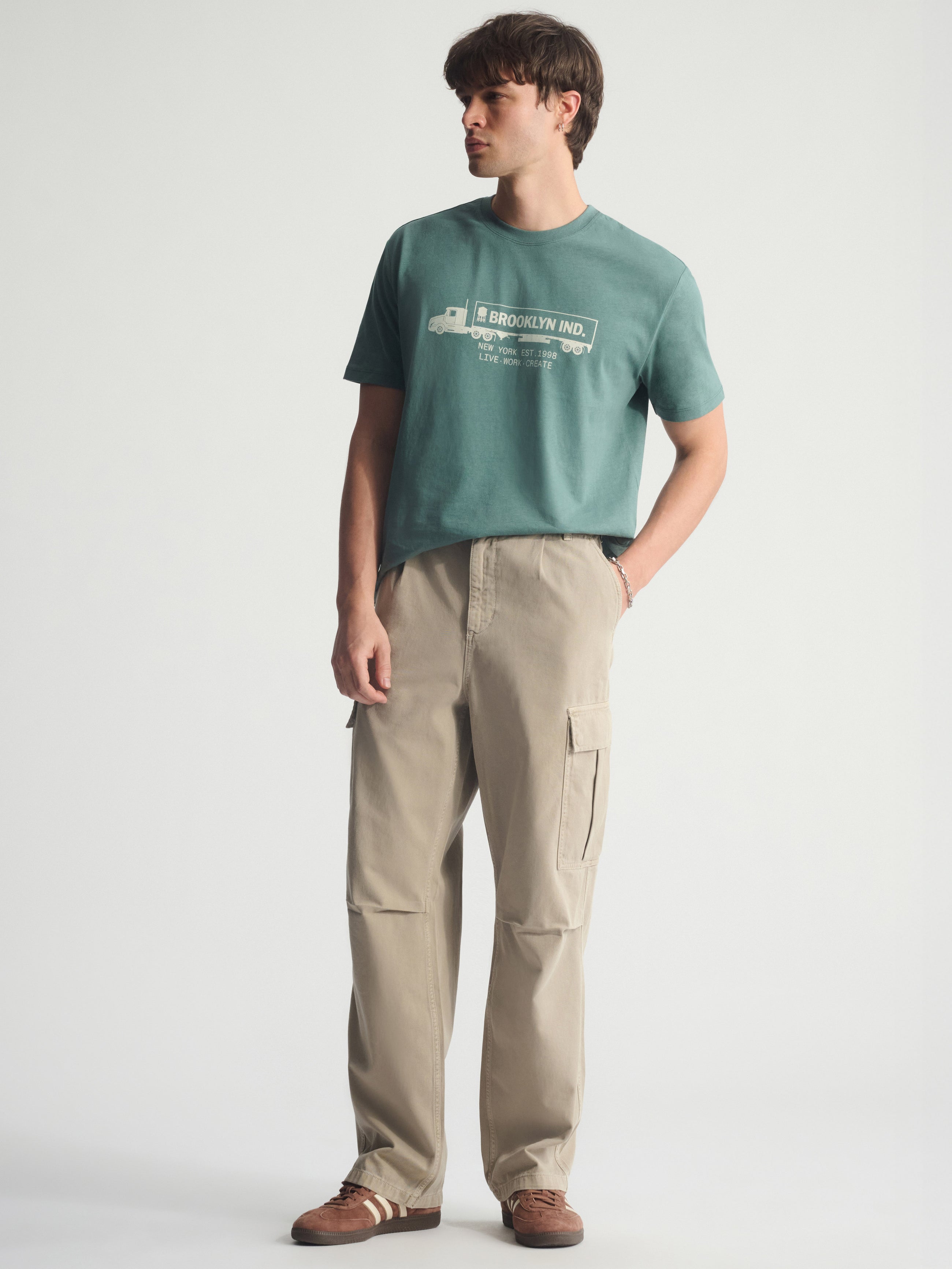 Men's Brooklyn Cargo Pants In Winter Twig - BROOKLYN INDUSTRIES