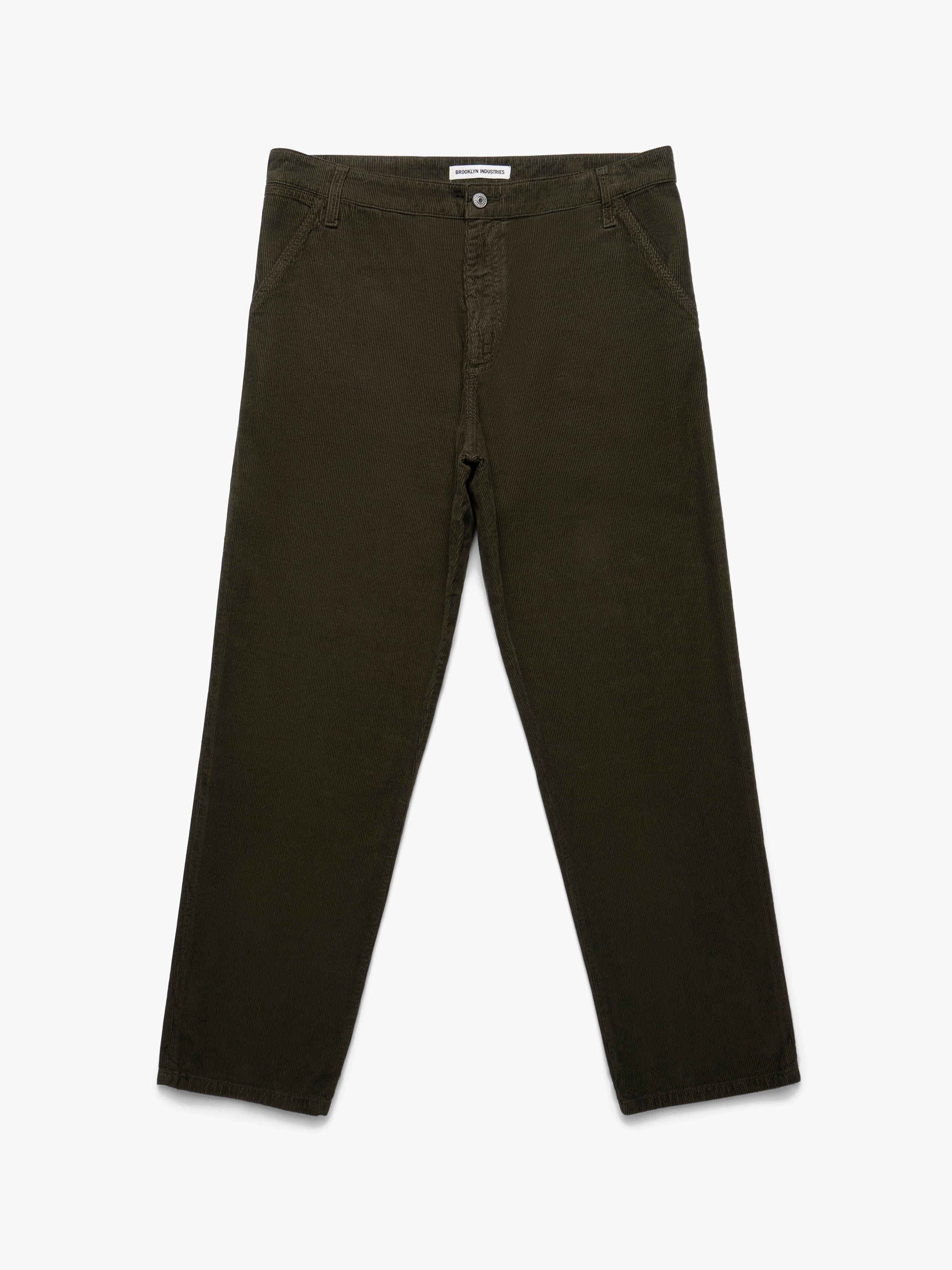 Men's Utility Pants In Dark Olive Cord - BROOKLYN INDUSTRIES