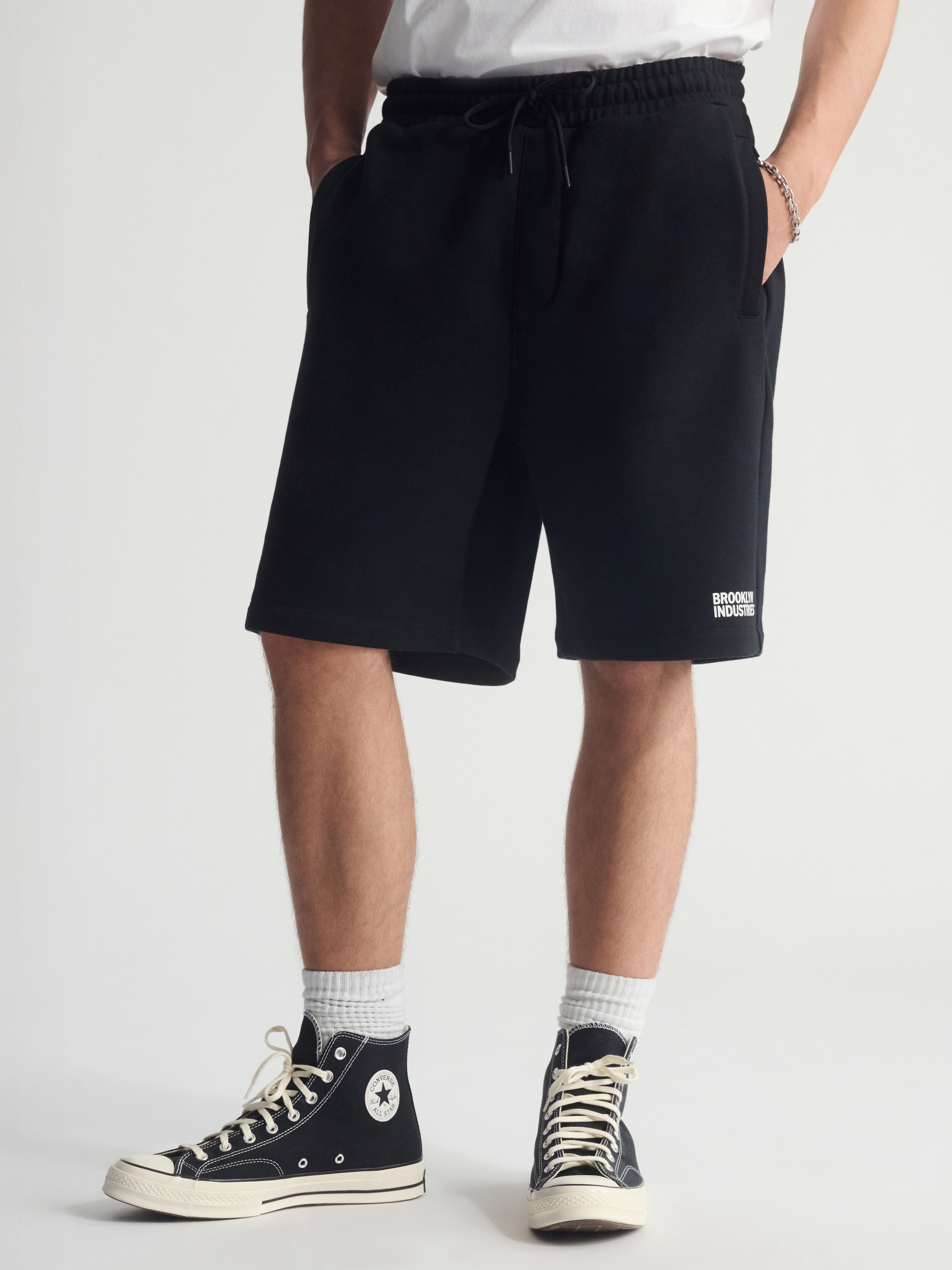 Men's Brooklyn Sweat Shorts In Black - BROOKLYN INDUSTRIES