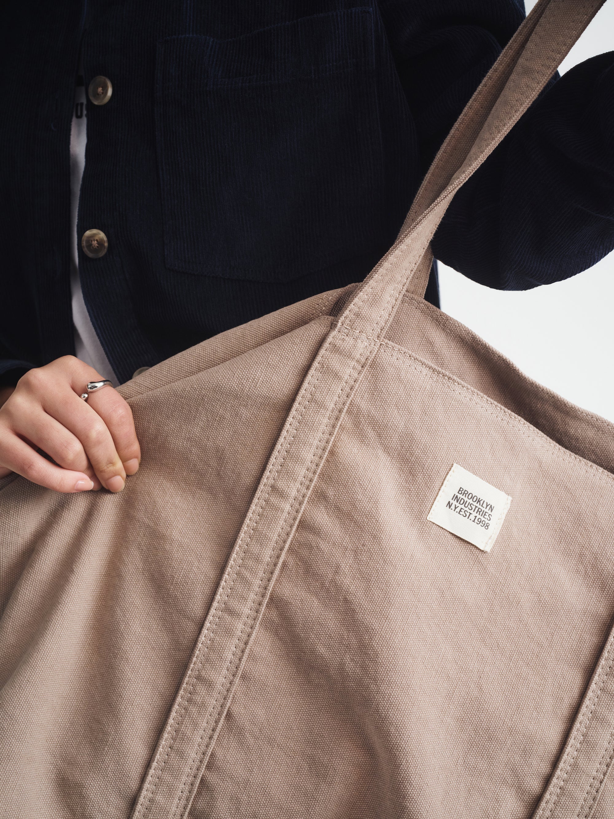 Brooklyn Shopper Tote Bag in Beige