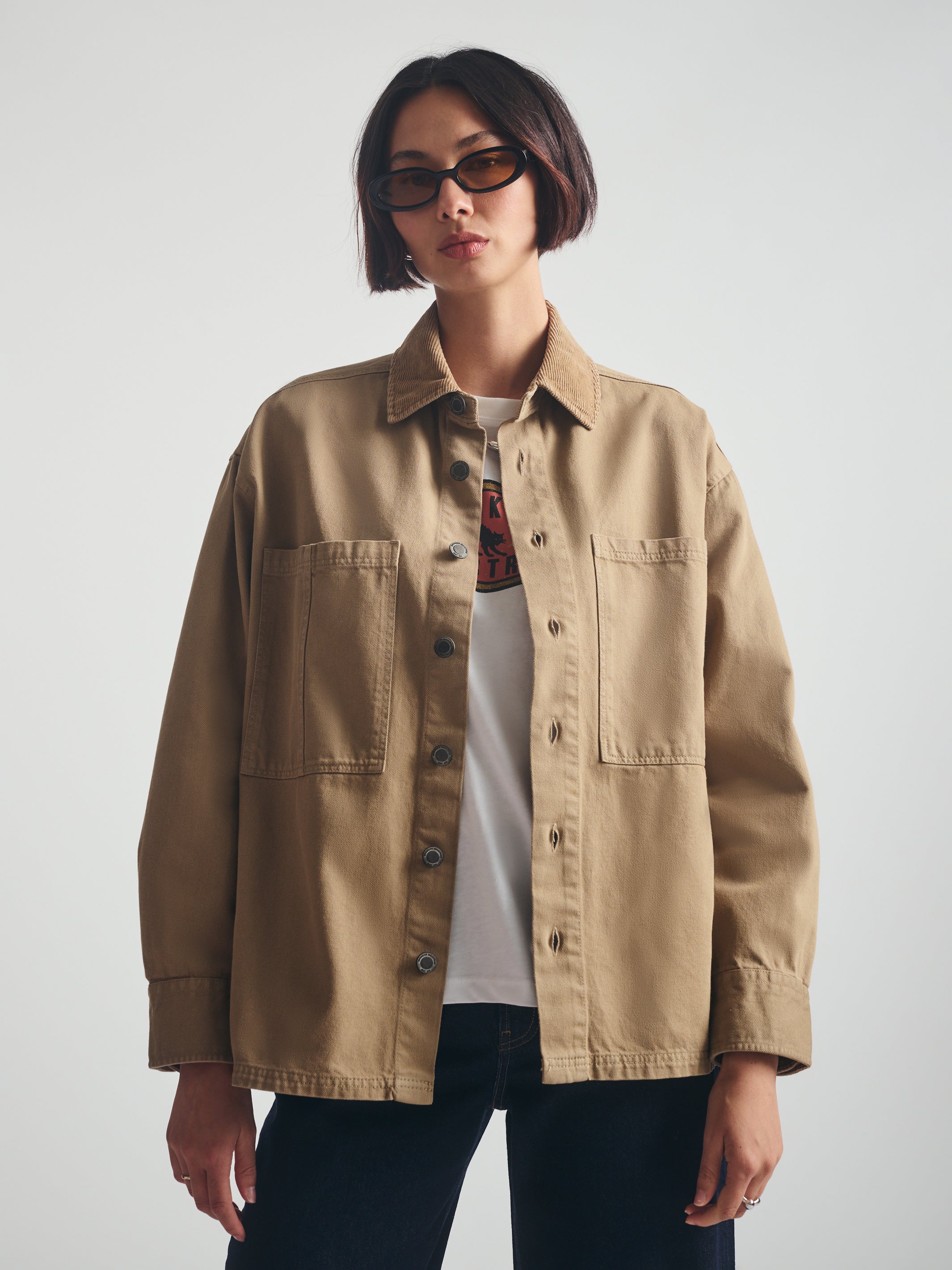 Women's Overshirt in Kelp - BROOKLYN INDUSTRIES