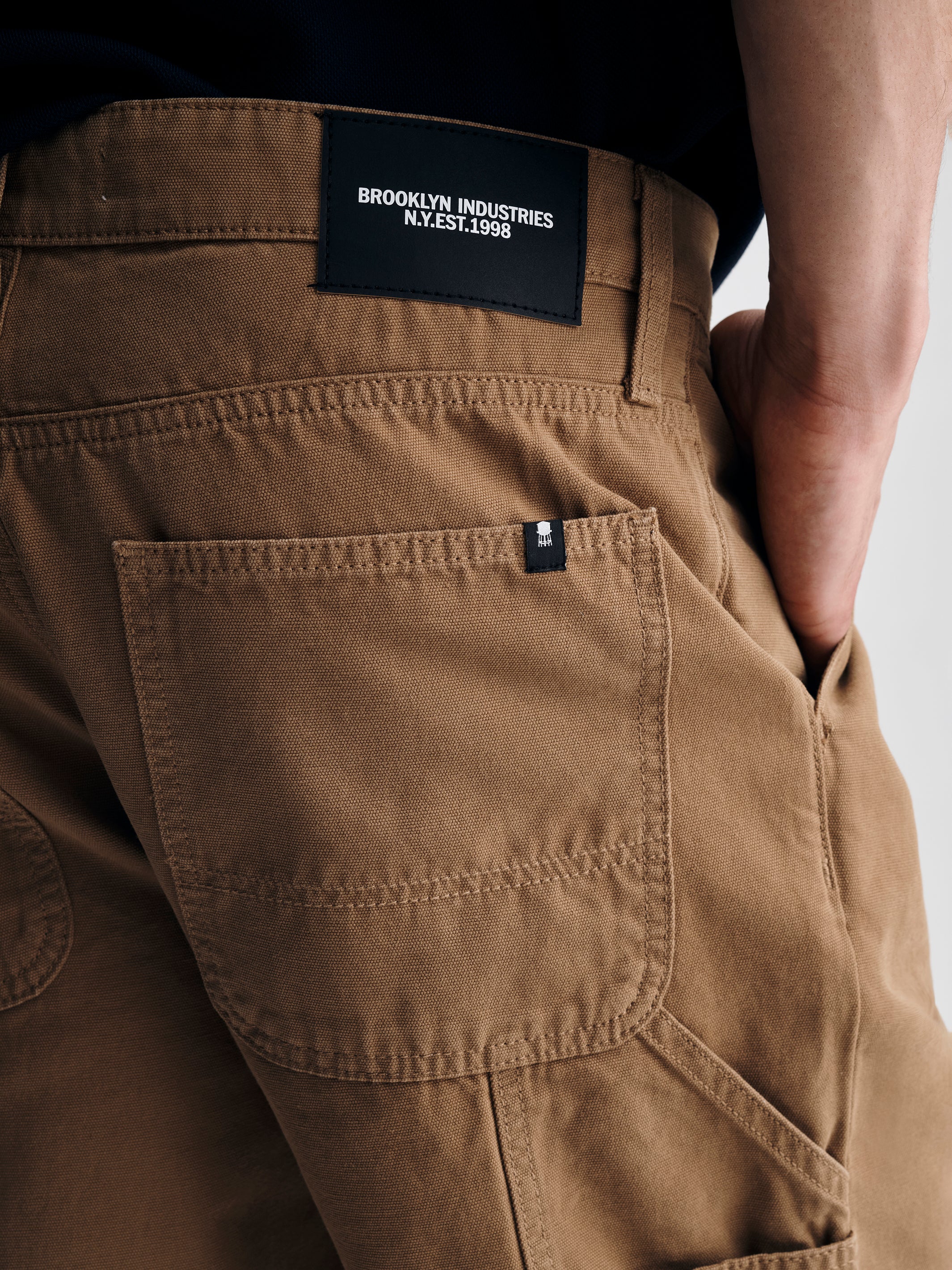 Men's Williamsburg Carpenter Pants in Faded Brown Colored Canvas