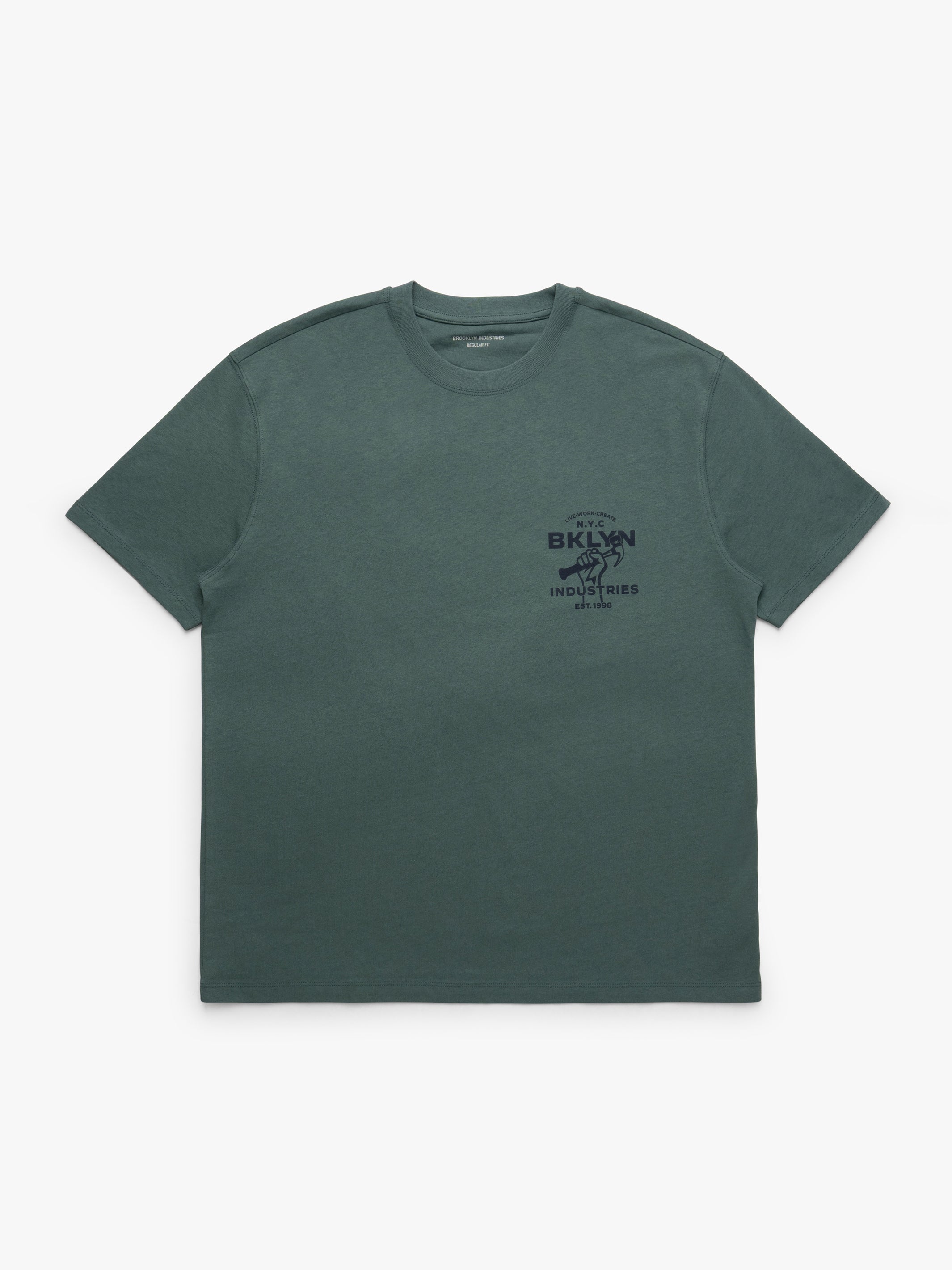 Men's Hammer BKLYN T-Shirt In Silver Pine - BROOKLYN INDUSTRIES