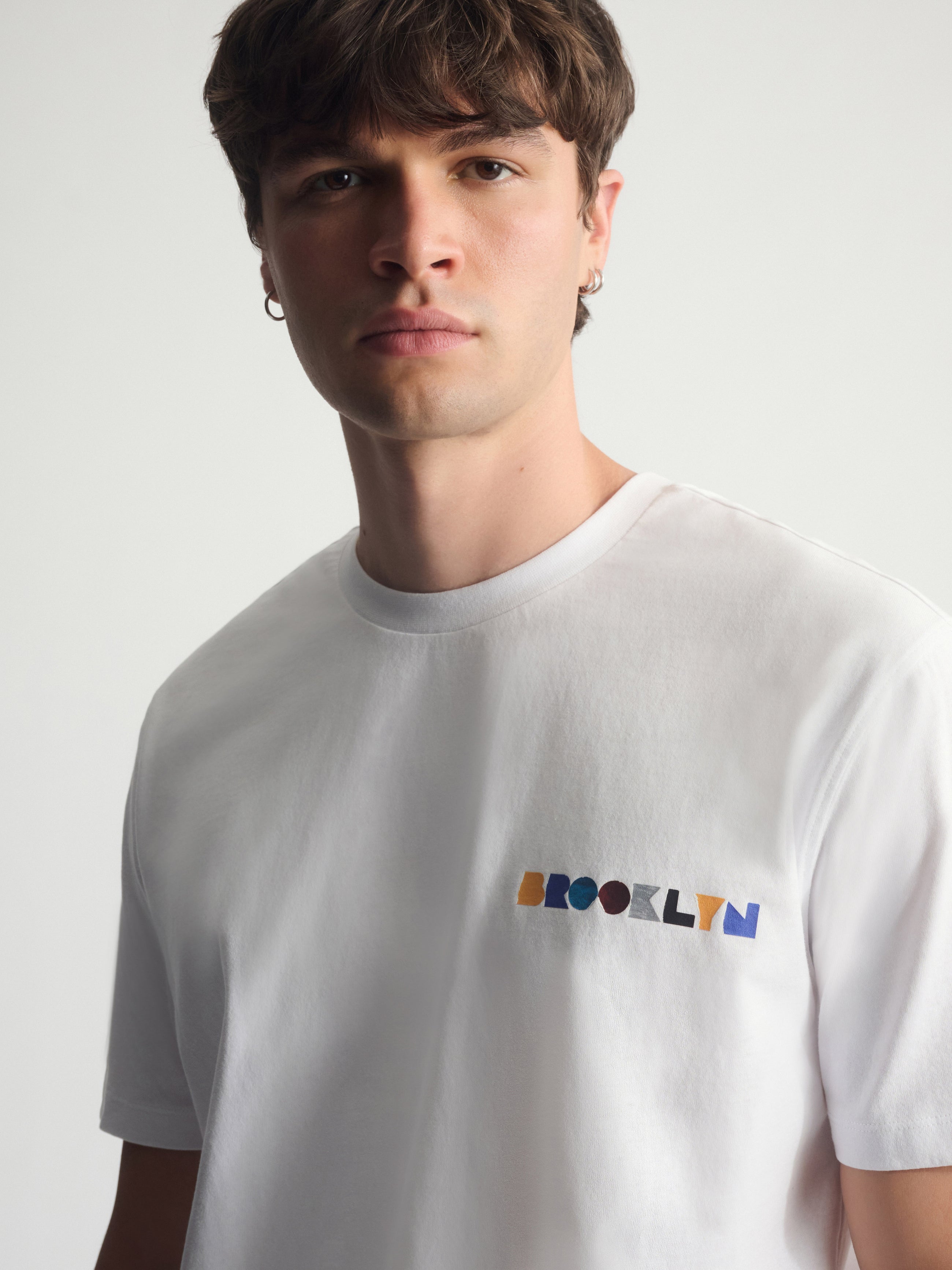 Men's Brooklyn Water Tower T-Shirt In White - BROOKLYN INDUSTRIES