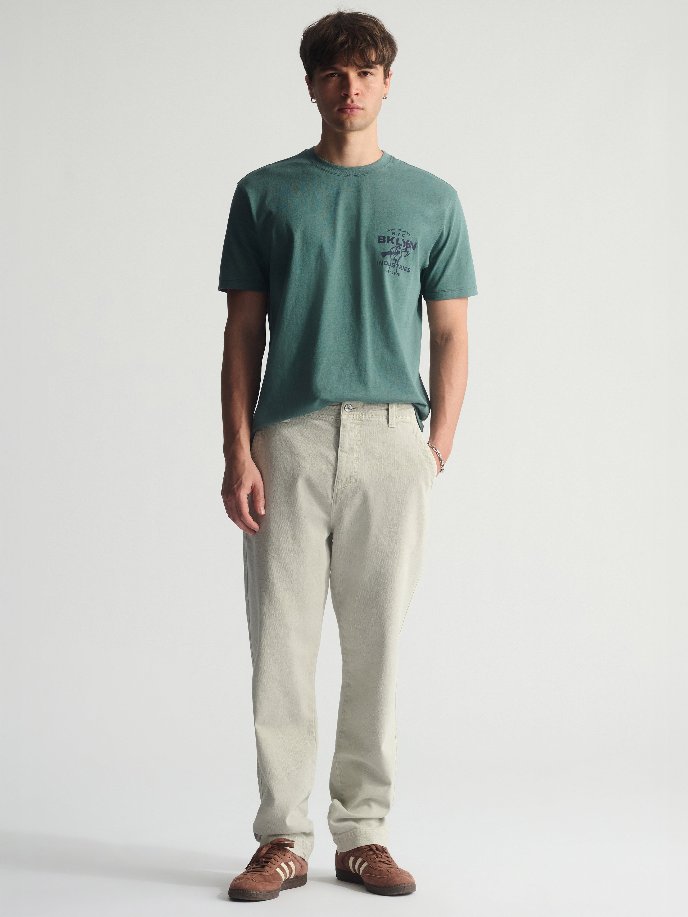 Men's Straight Leg Pants In Puritan Gray - BROOKLYN INDUSTRIES