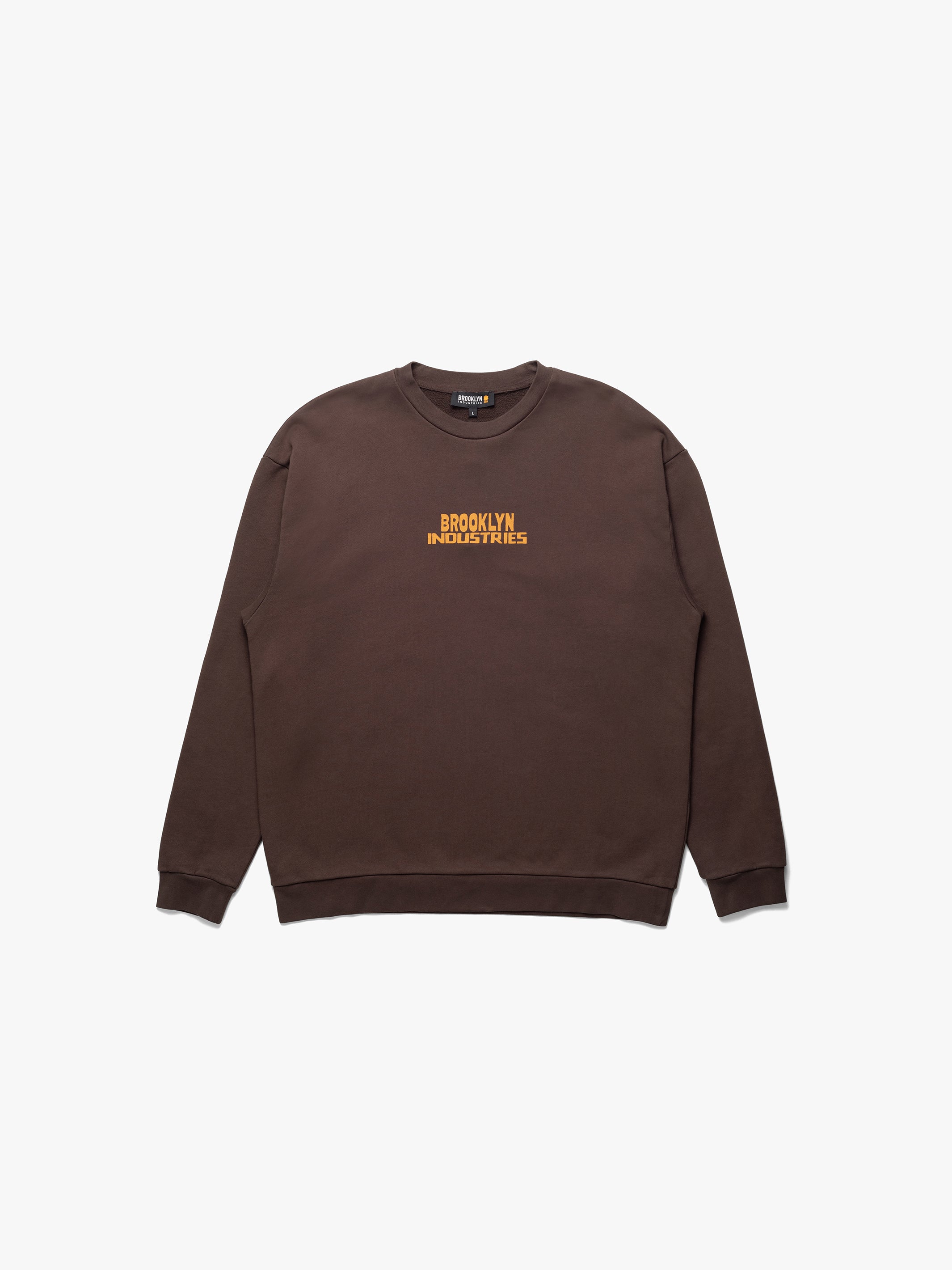 Men's Brooklyn Vintage Crew Neck Sweatshirt In Coffee Bean - BROOKLYN INDUSTRIES