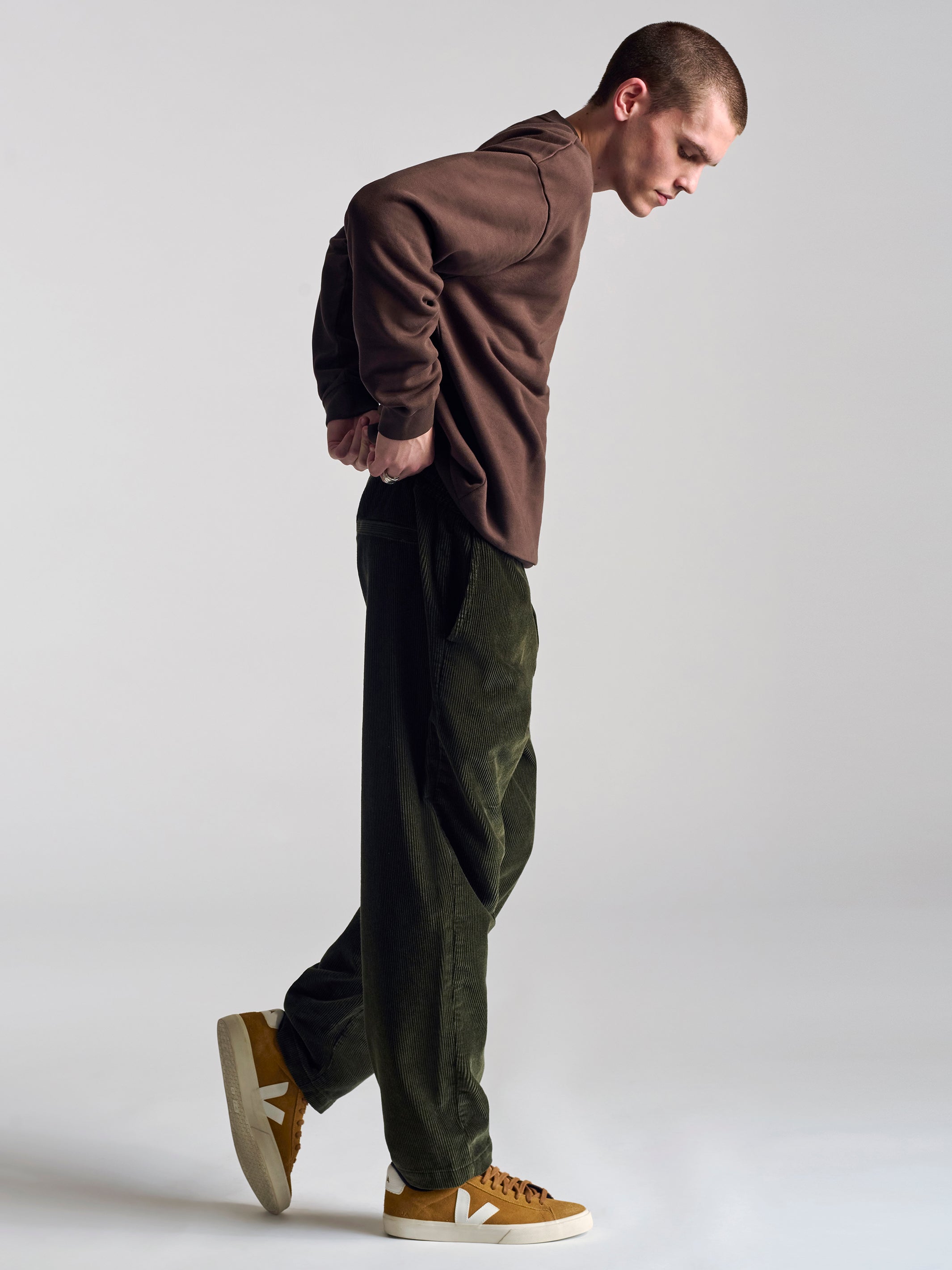 Men's Brooklyn Vintage Crew Neck Sweatshirt In Coffee Bean - BROOKLYN INDUSTRIES