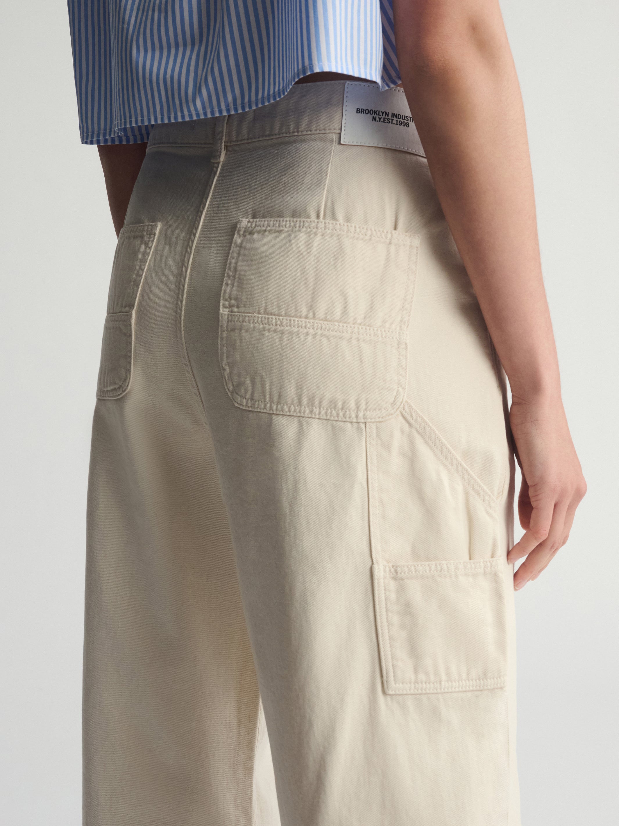 Women's Brooklyn Carpenter Pants In Turtledove - BROOKLYN INDUSTRIES