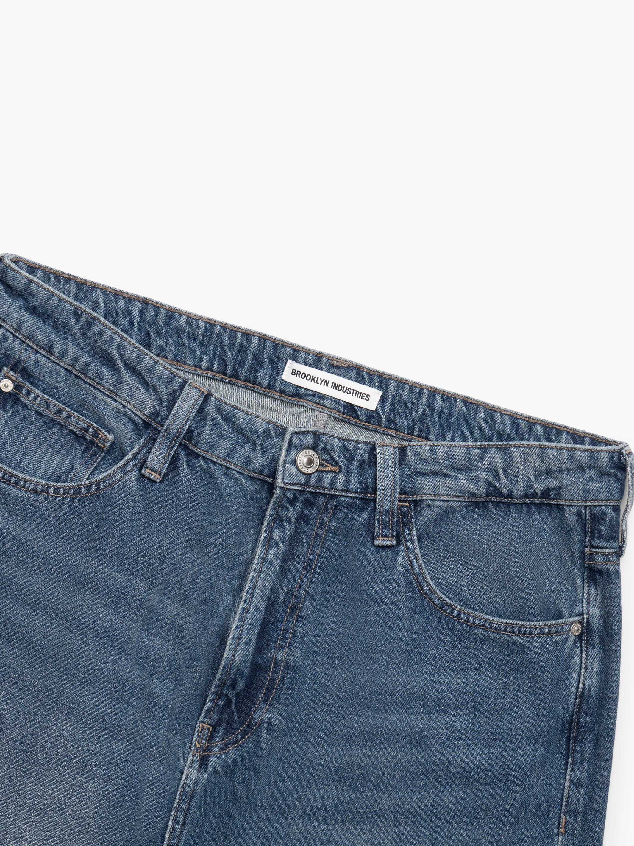 Men's Loose Jeans in Indigo Tinted Street Denim - BROOKLYN INDUSTRIES