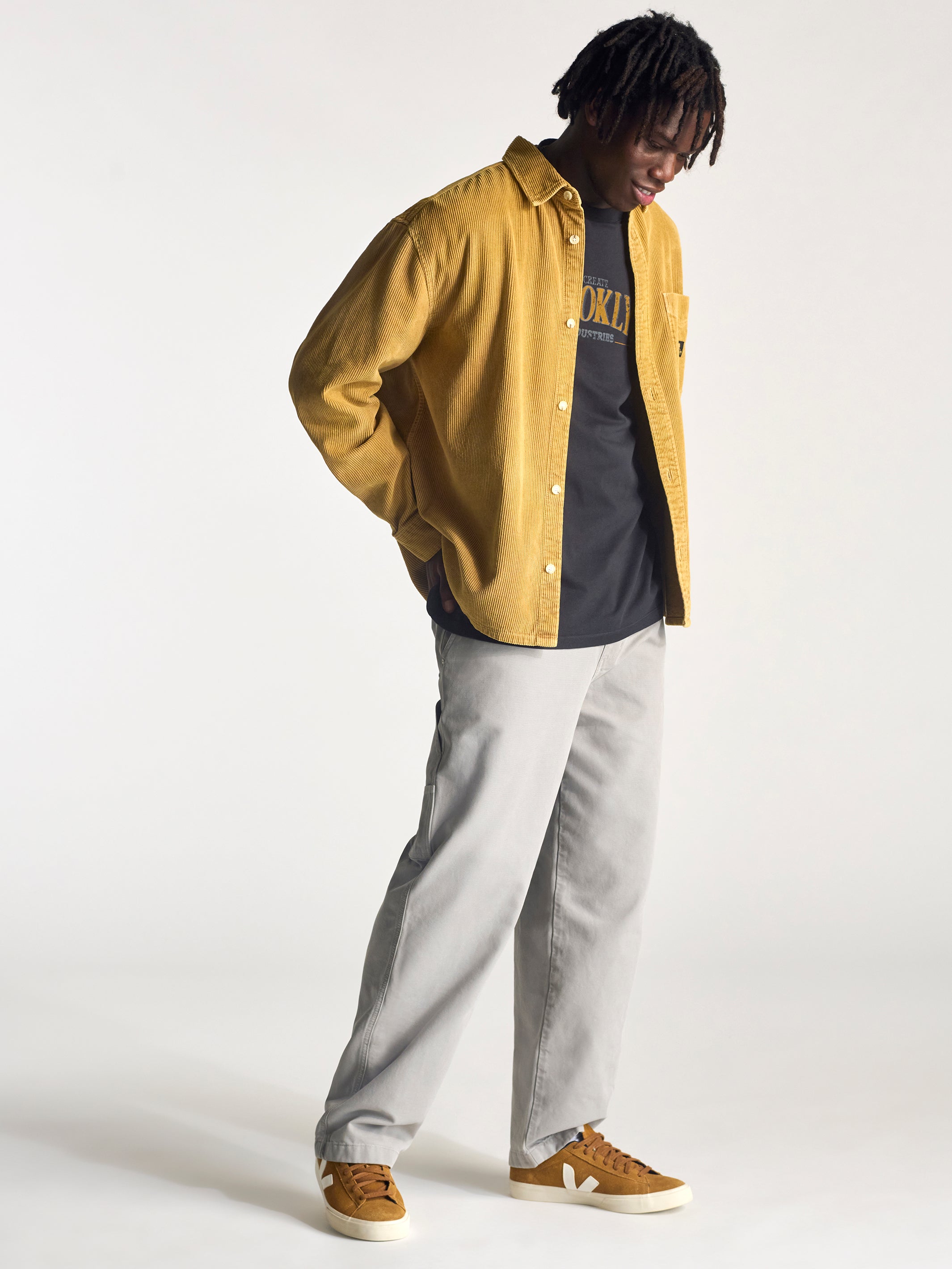 Men's Corduroy Overshirt In Wood Thrush - BROOKLYN INDUSTRIES