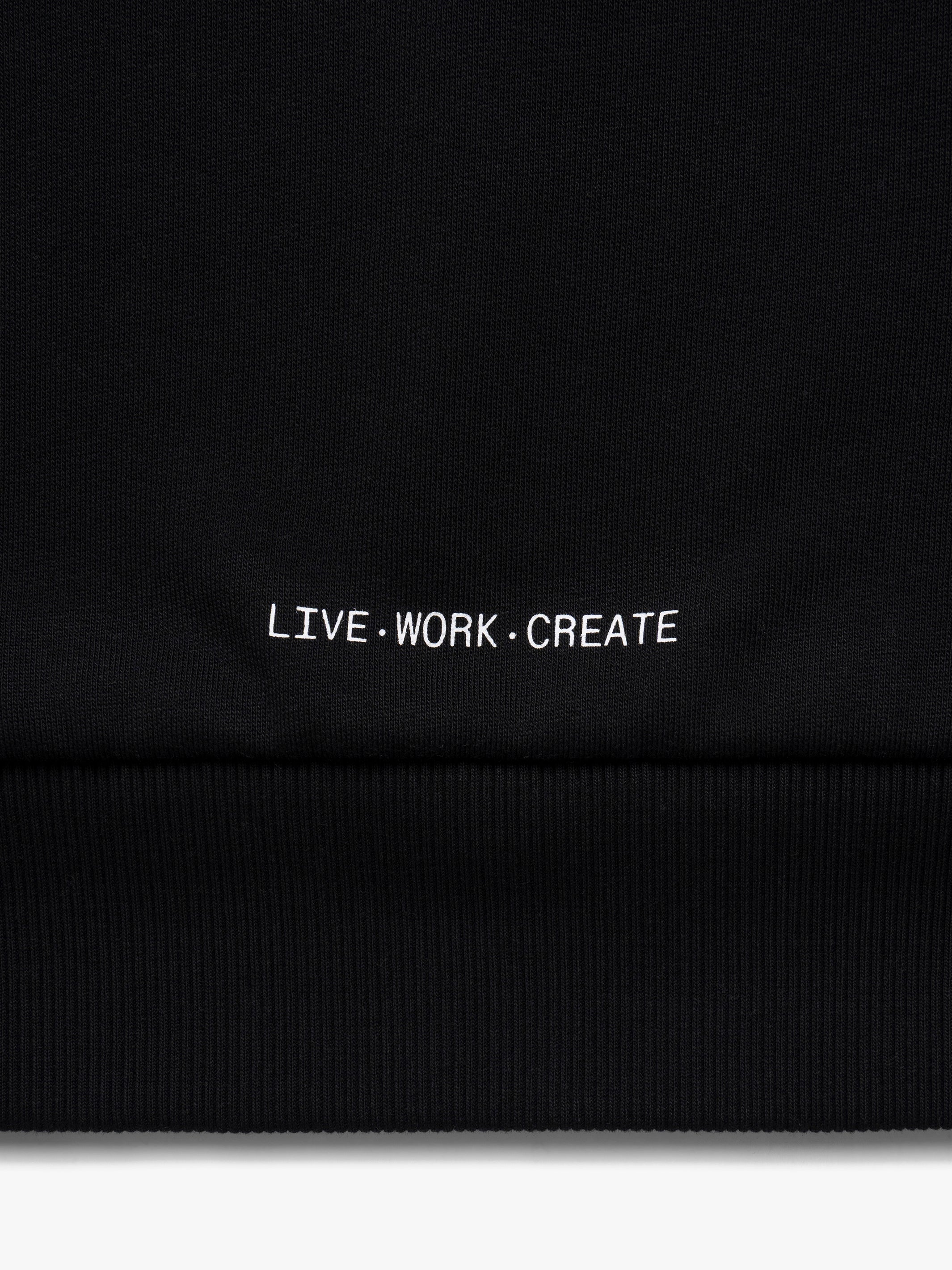 Men's Brooklyn Half Zip Sweatshirt In Black - BROOKLYN INDUSTRIES