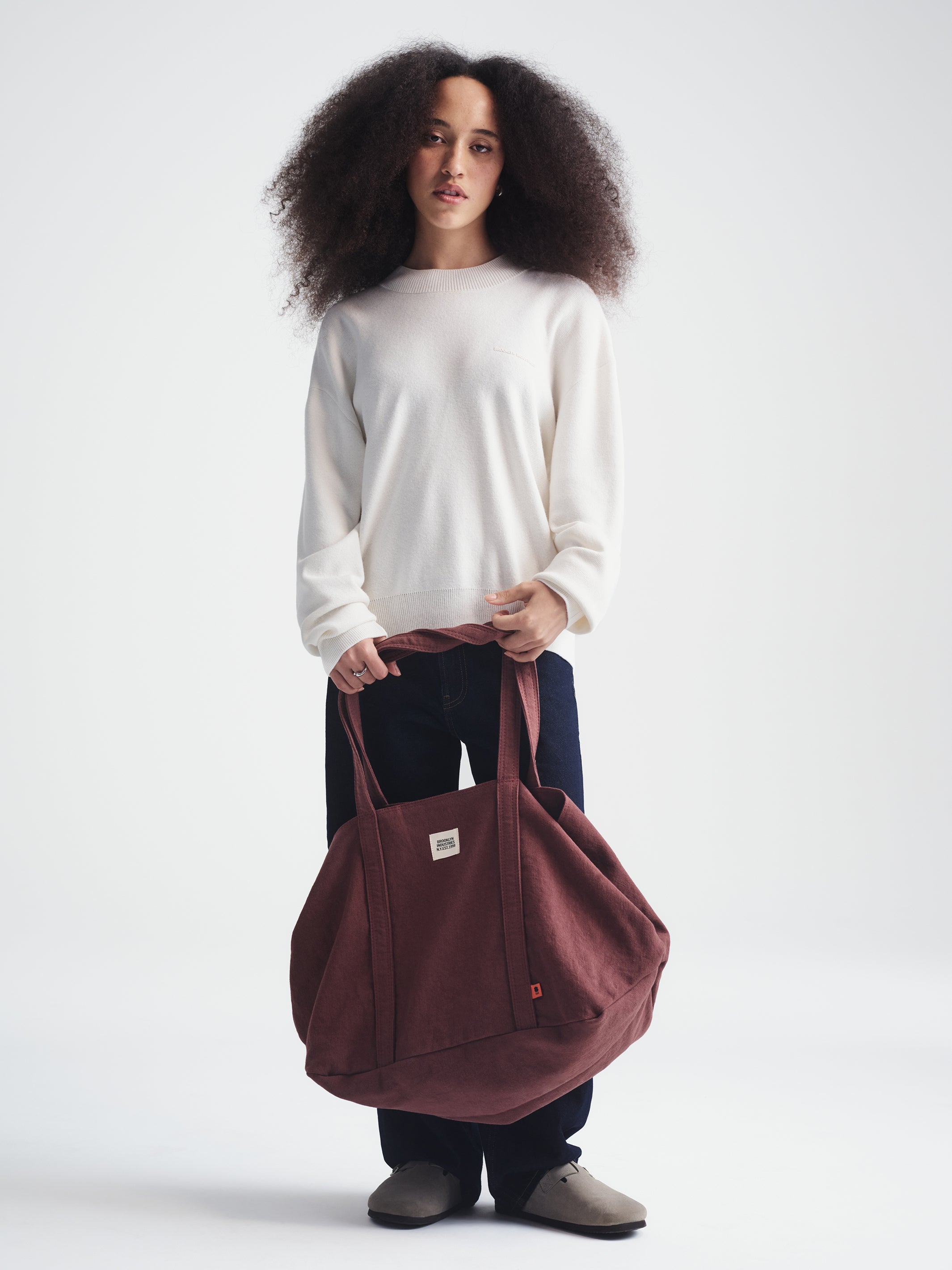 Brooklyn Shopper Tote Bag in Brown