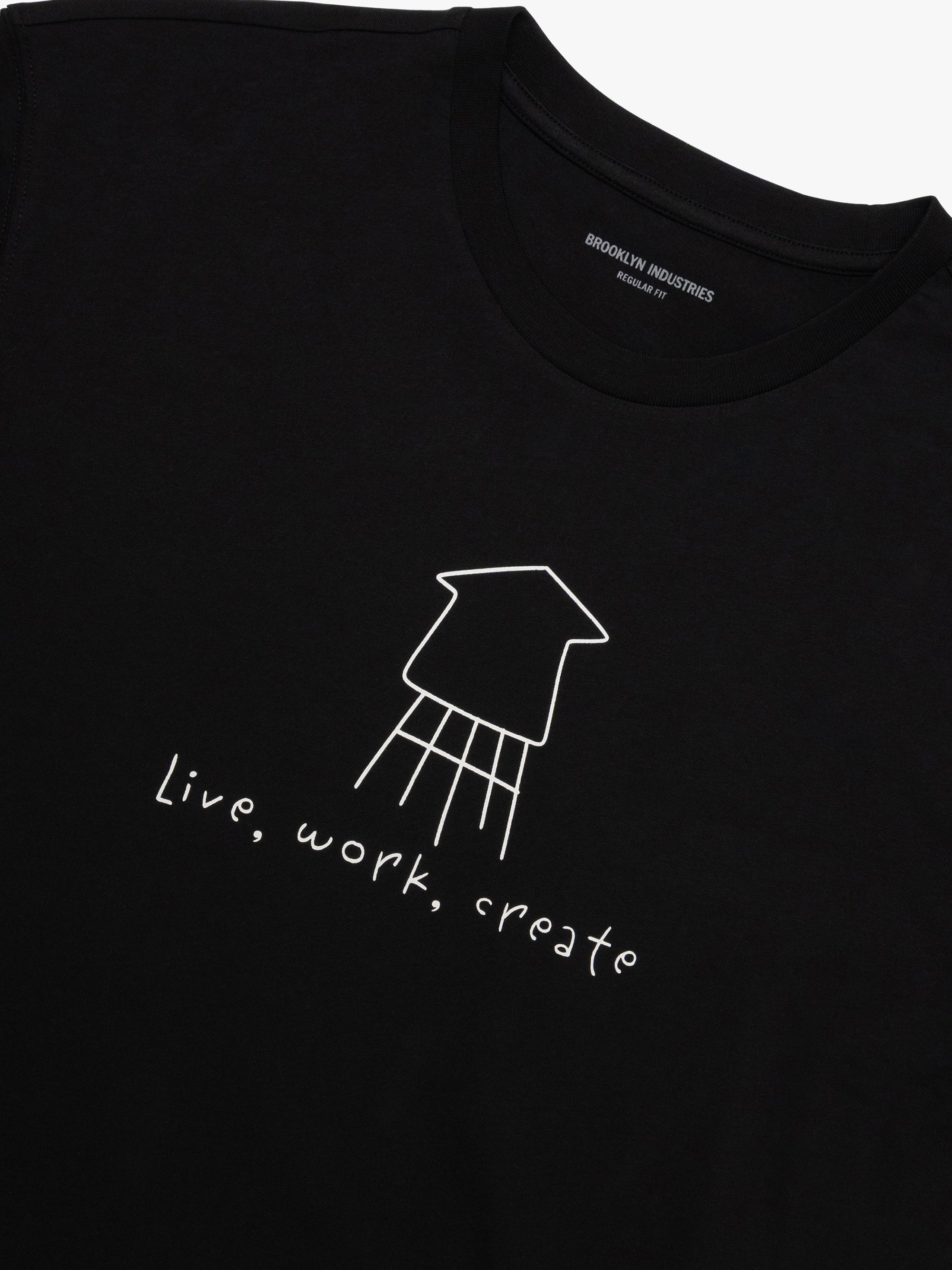 Men's Brooklyn Water Tower Graphic T-Shirt In Black - BROOKLYN INDUSTRIES