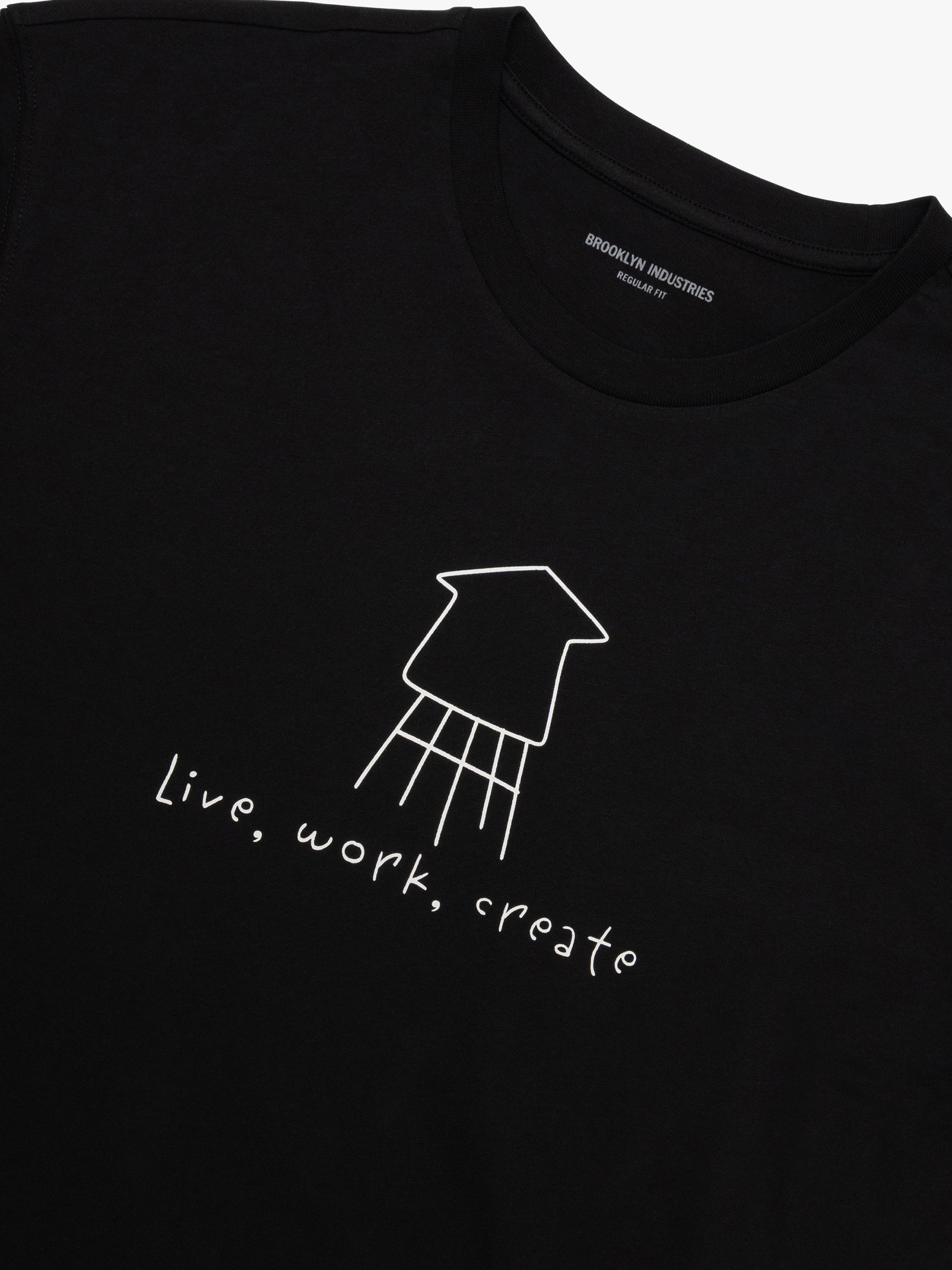 Men's Brooklyn Water Tower Graphic T-Shirt In Black - BROOKLYN INDUSTRIES