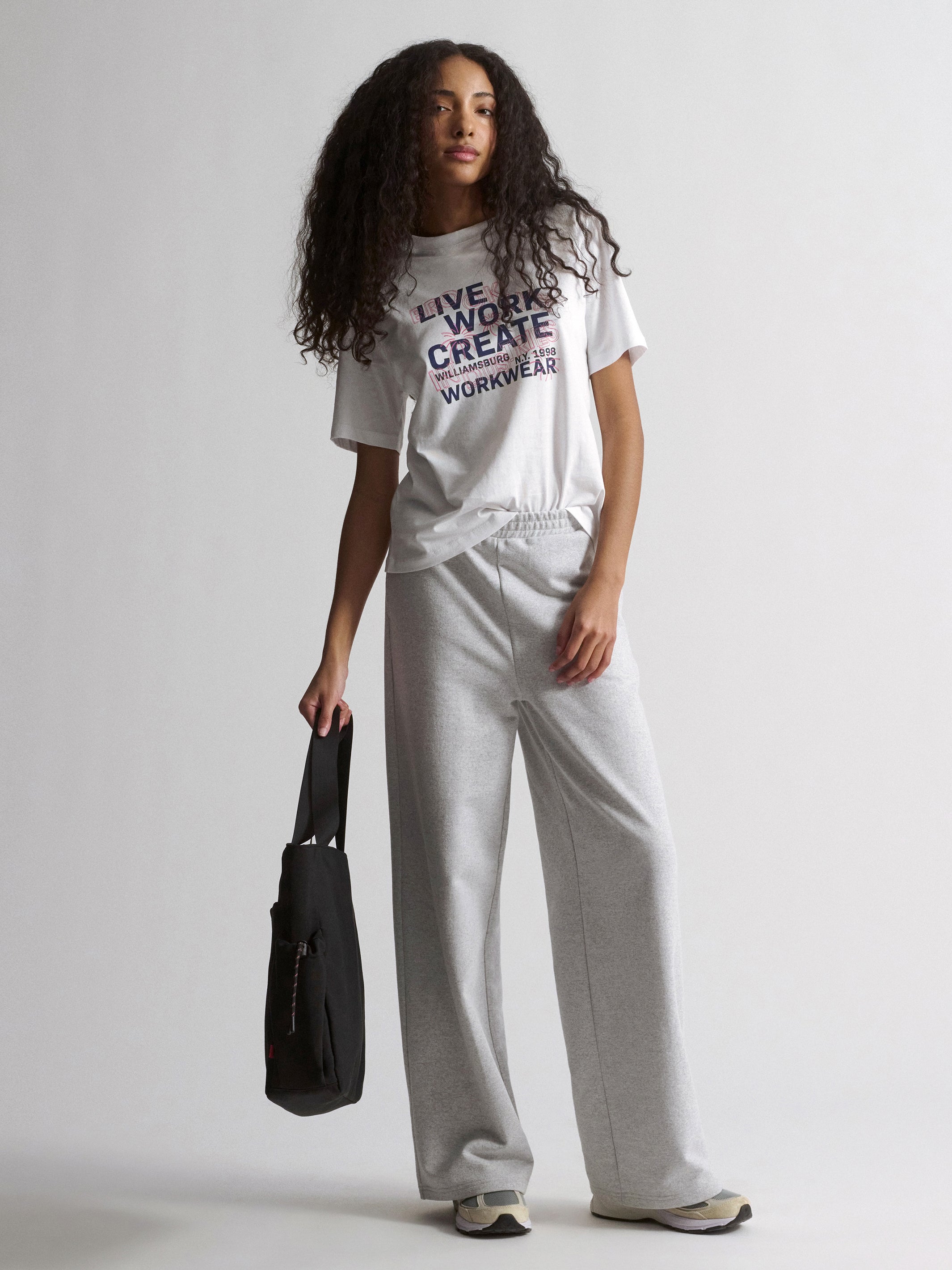 Women's Brooklyn Live Work Create T-Shirt In White - BROOKLYN INDUSTRIES