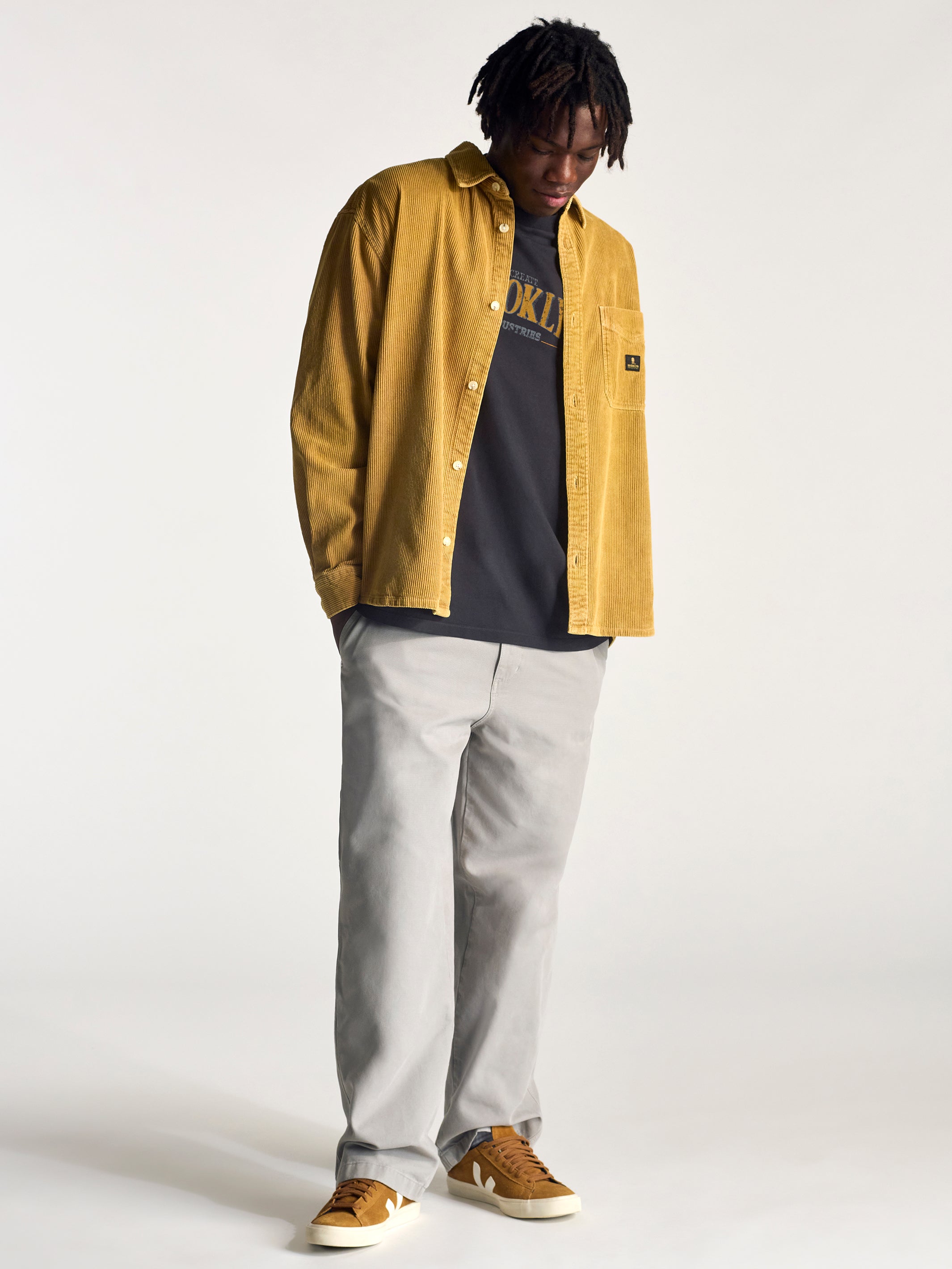 Men's Corduroy Overshirt In Wood Thrush - BROOKLYN INDUSTRIES