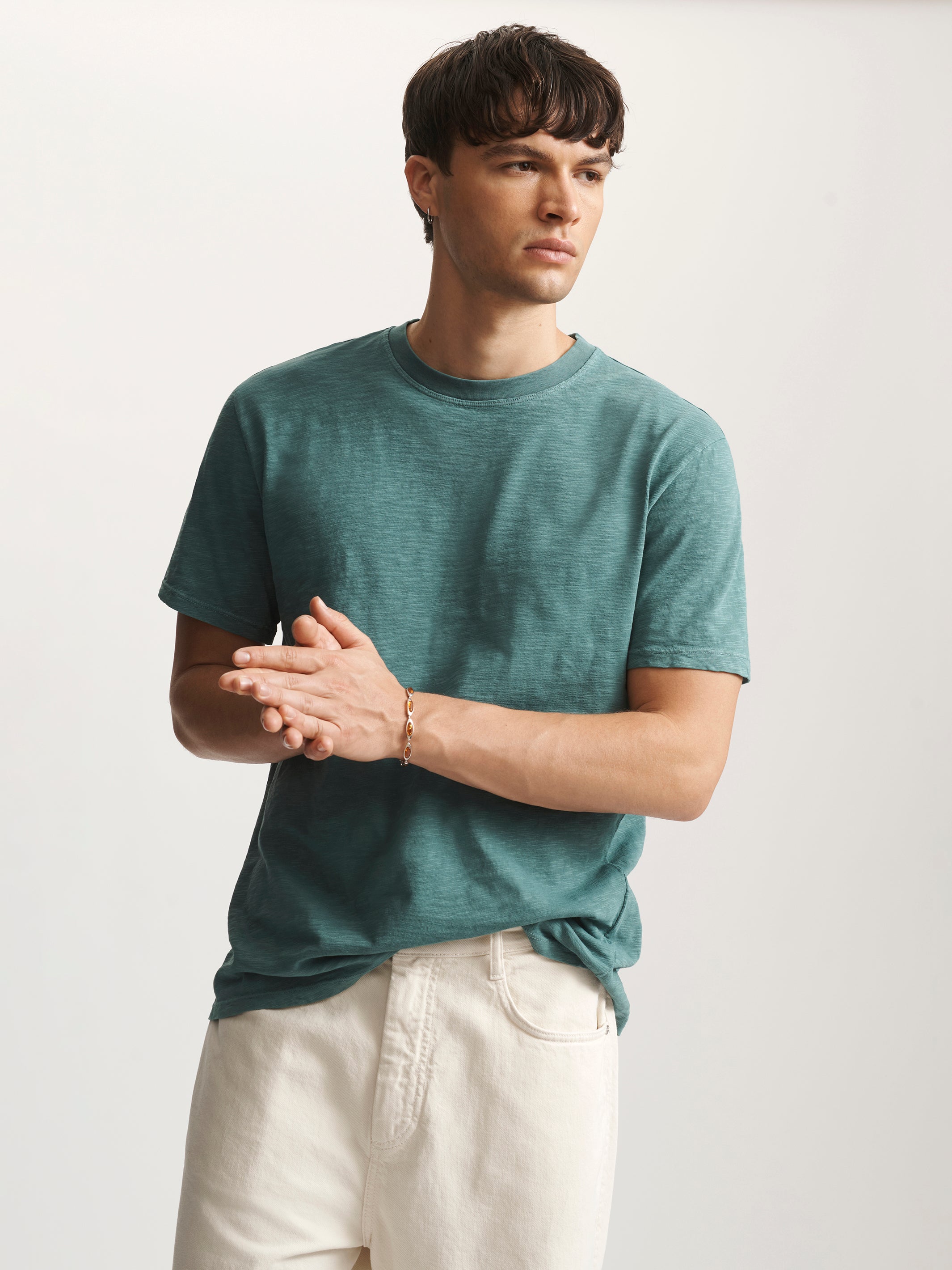 Men's Brooklyn Slub T-Shirt In Silver Pine - BROOKLYN INDUSTRIES