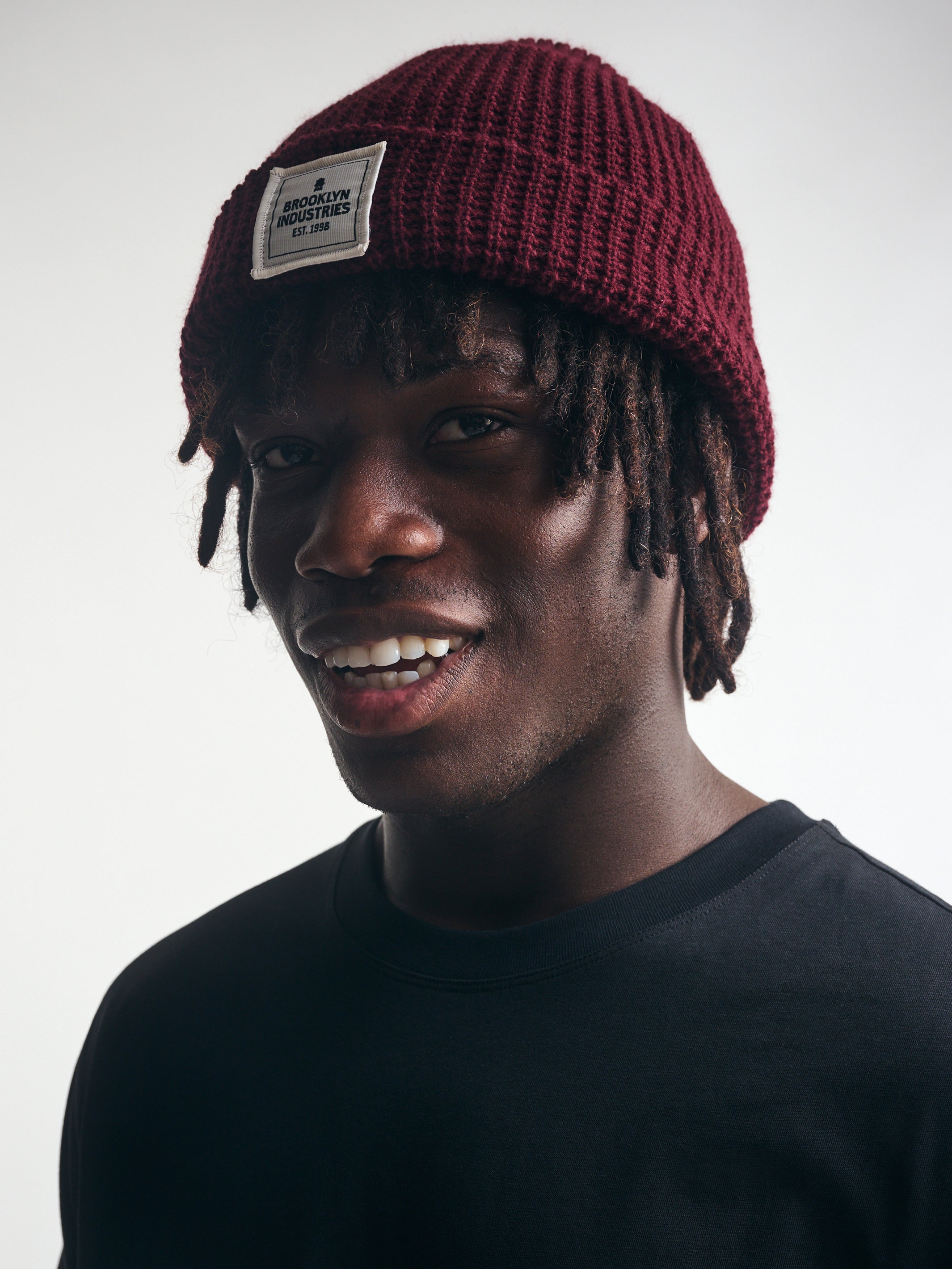 BKI Live Work Create Beanie in Burgundy - BROOKLYN INDUSTRIES
