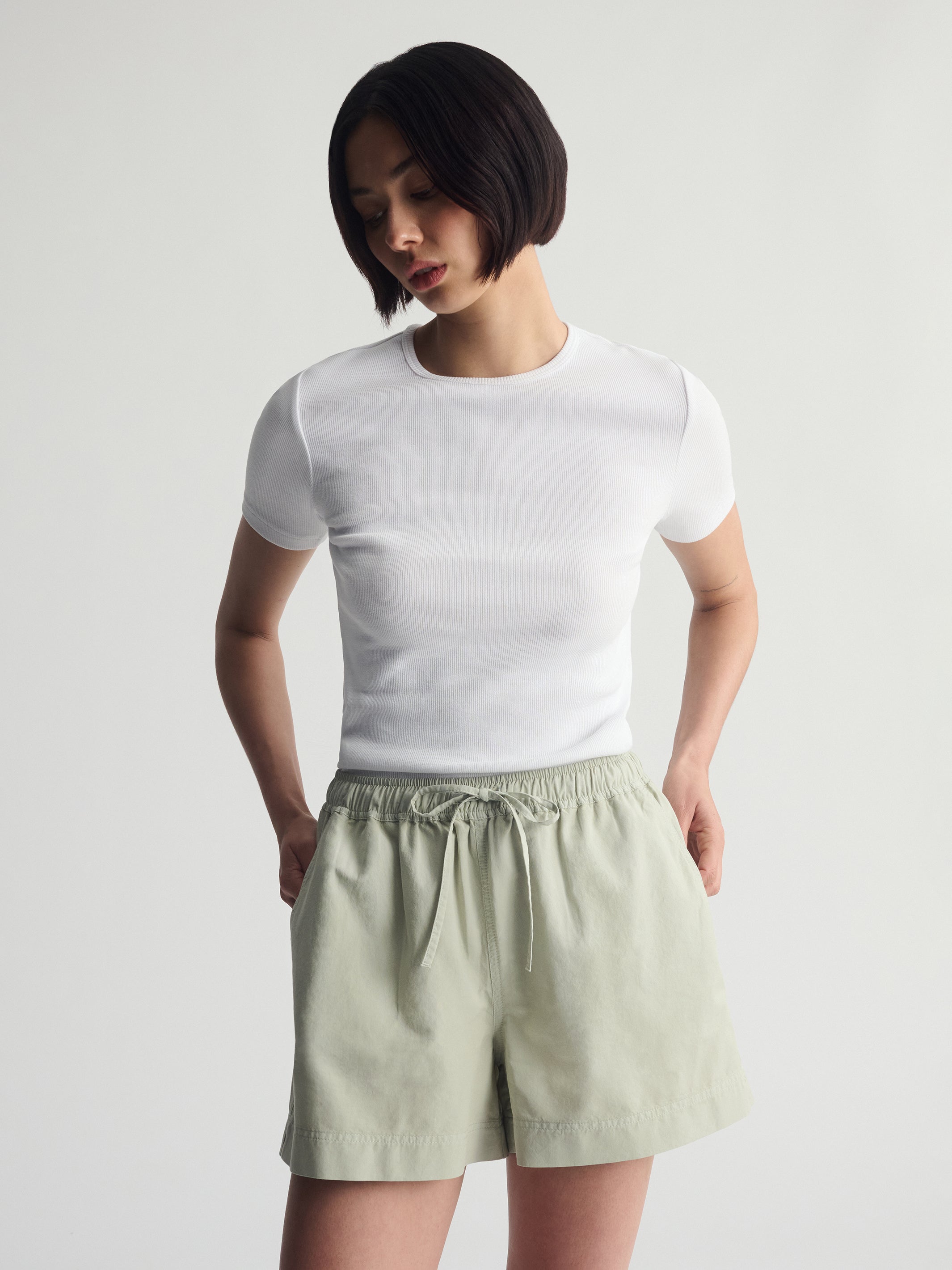 Women's Shorts In Puritan Gray - BROOKLYN INDUSTRIES