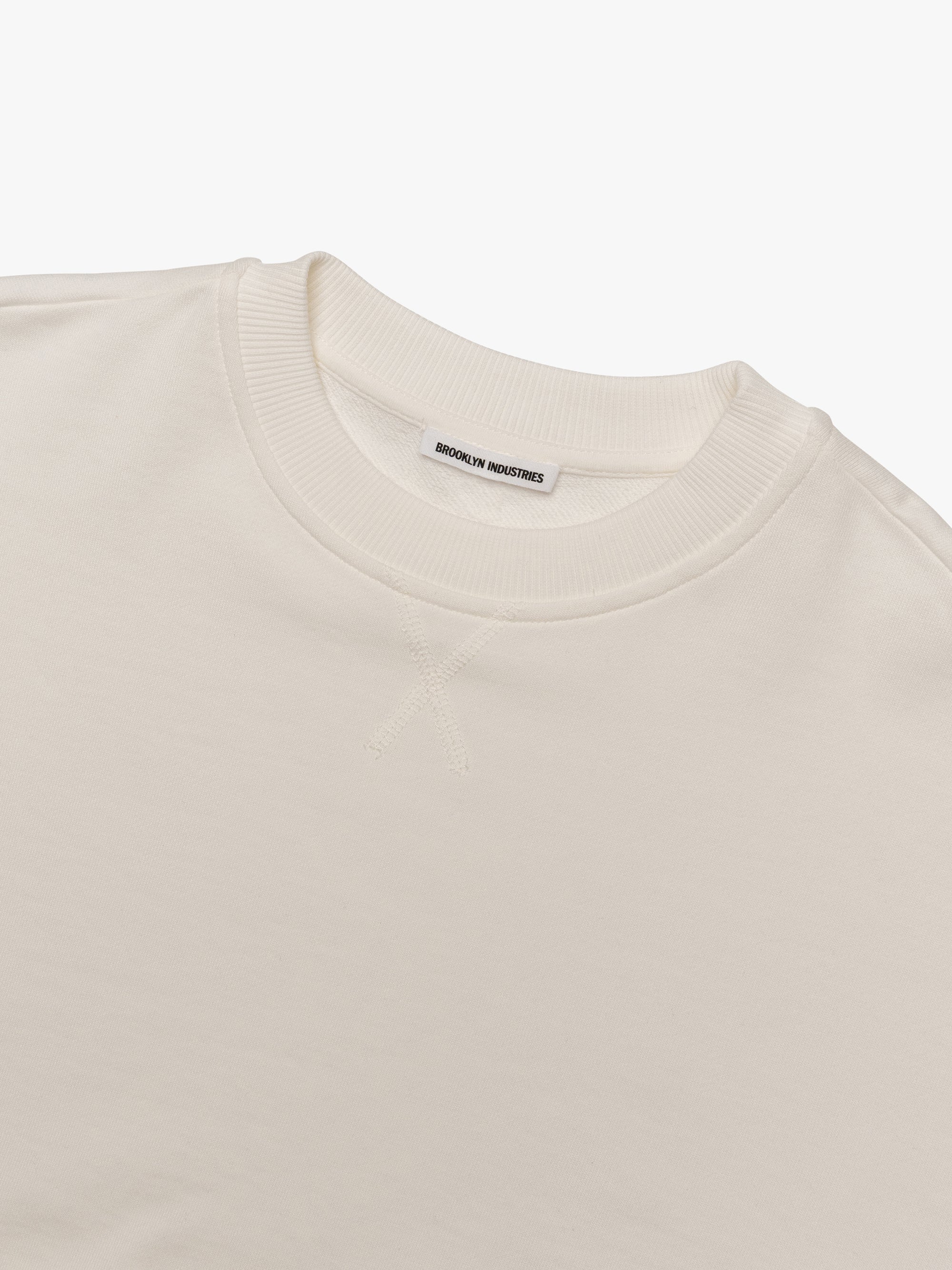 Women's Brooklyn Oversized Crew Neck Sweatshirt In Antique White - BROOKLYN INDUSTRIES