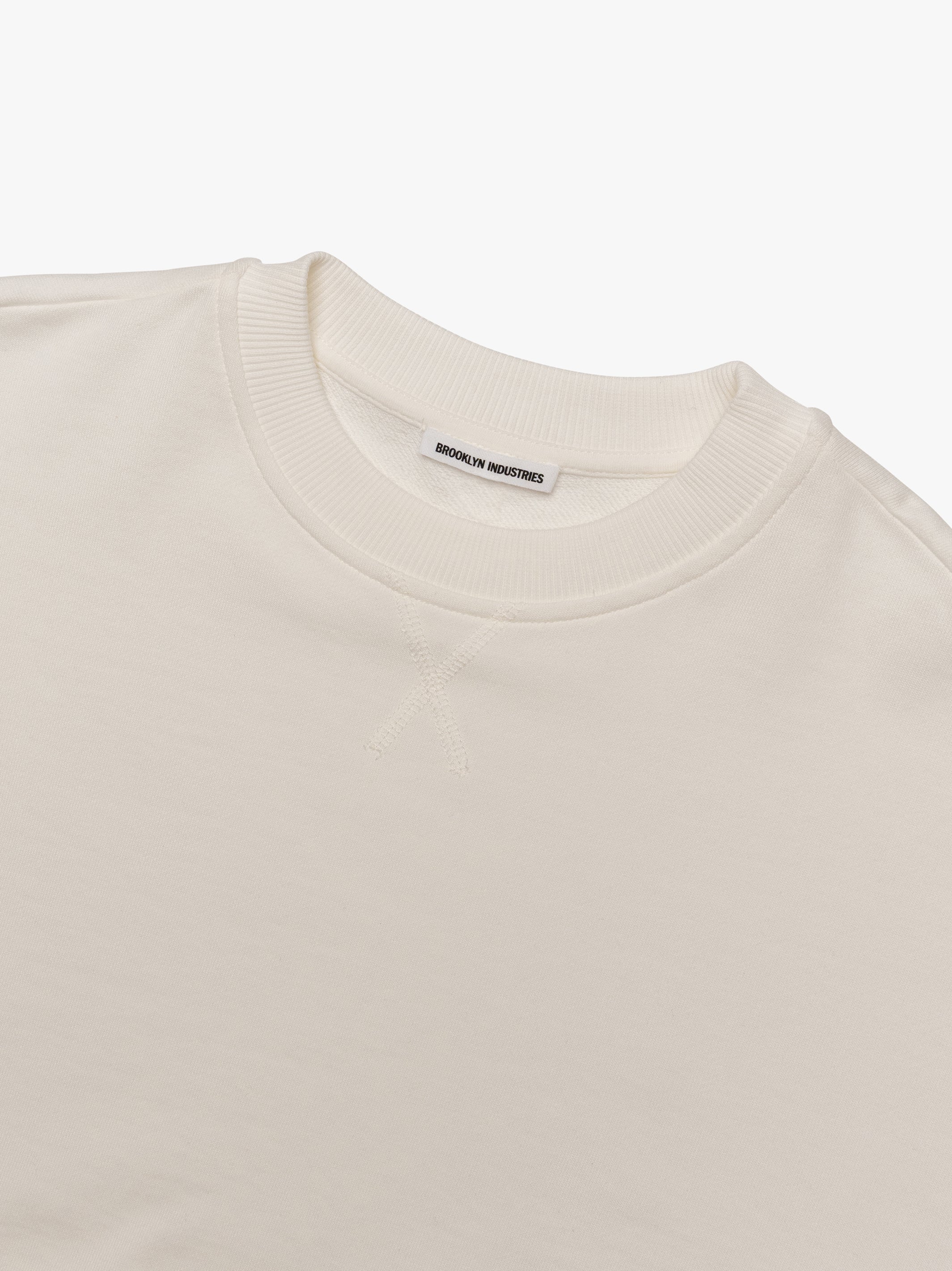 Women's Brooklyn Oversized Crew Neck Sweatshirt In Antique White - BROOKLYN INDUSTRIES