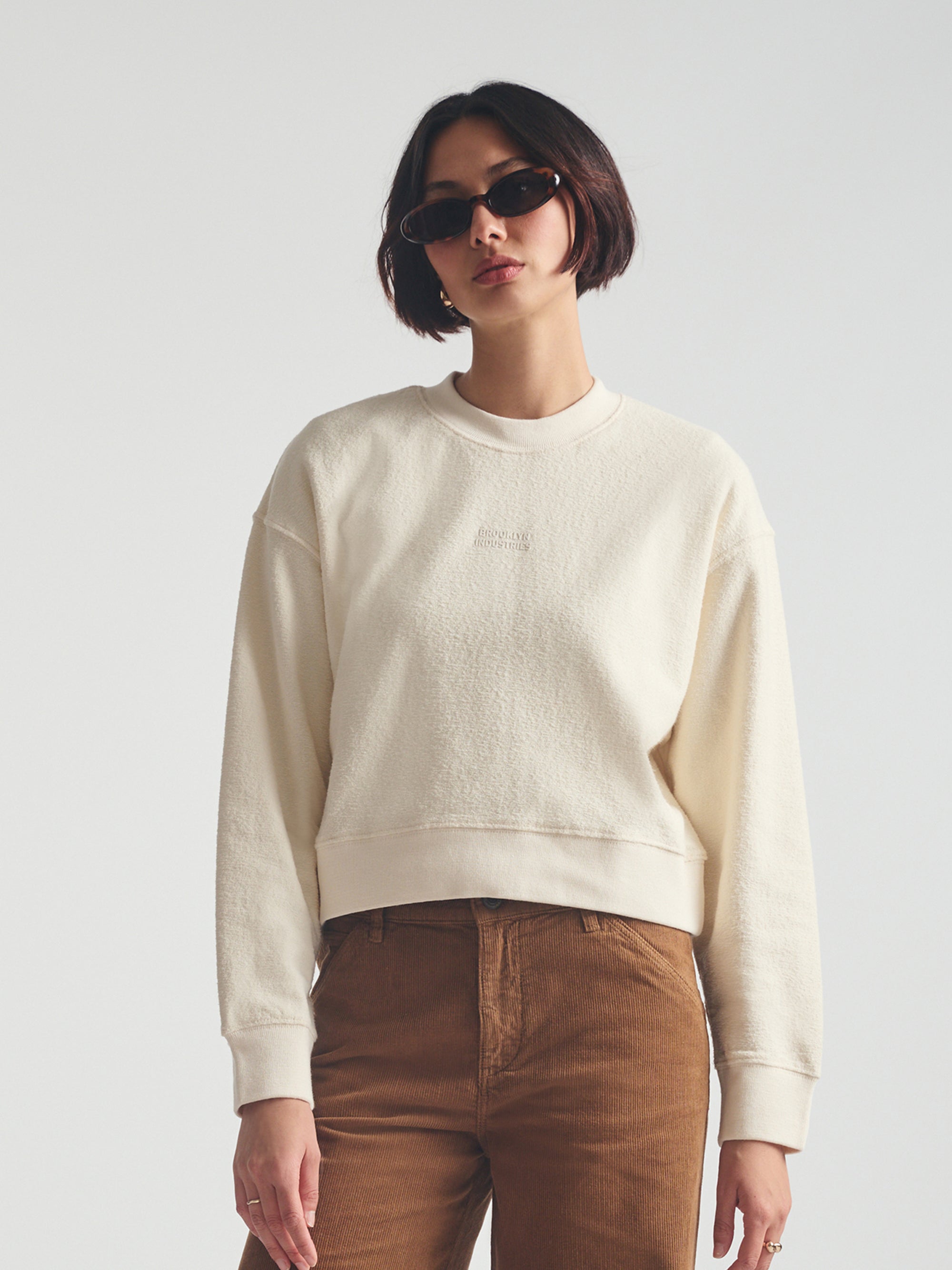 Women's Brooklyn Sweatshirt in Turtledove - BROOKLYN INDUSTRIES