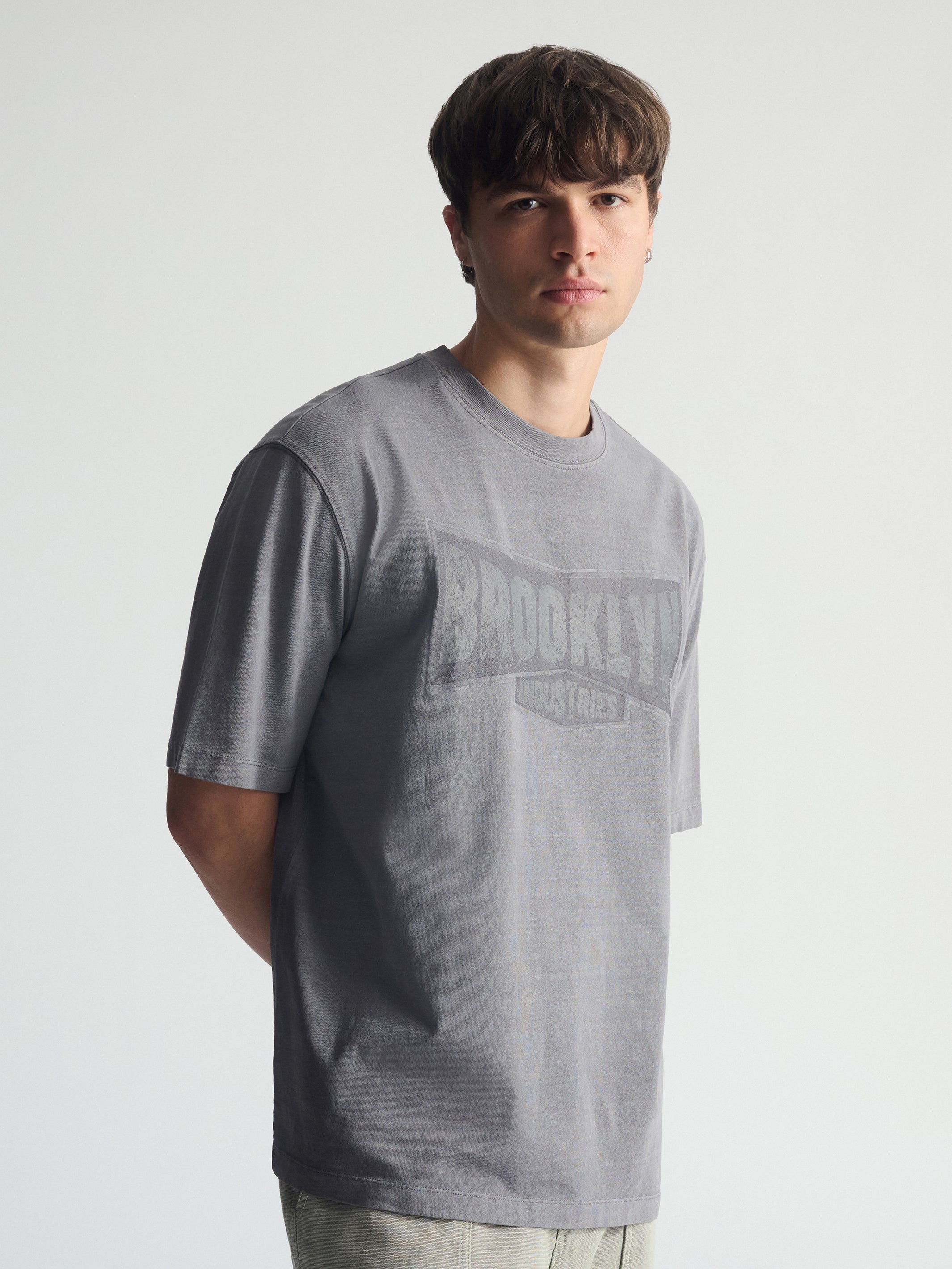 Men's Brooklyn Vintage Loose Fit T-Shirt In Quiet Shade - BROOKLYN INDUSTRIES