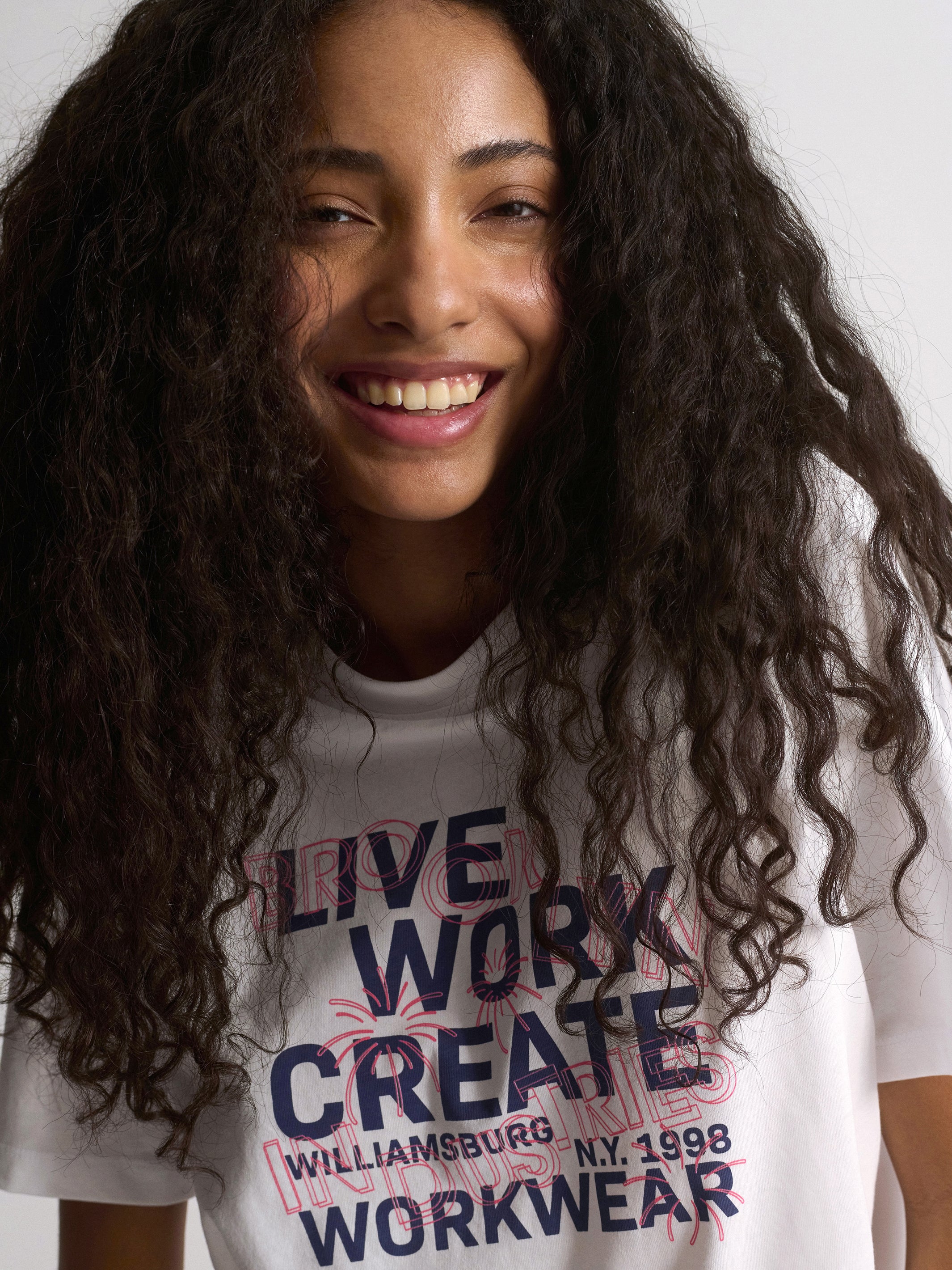 Women's Brooklyn Live Work Create T-Shirt In White - BROOKLYN INDUSTRIES