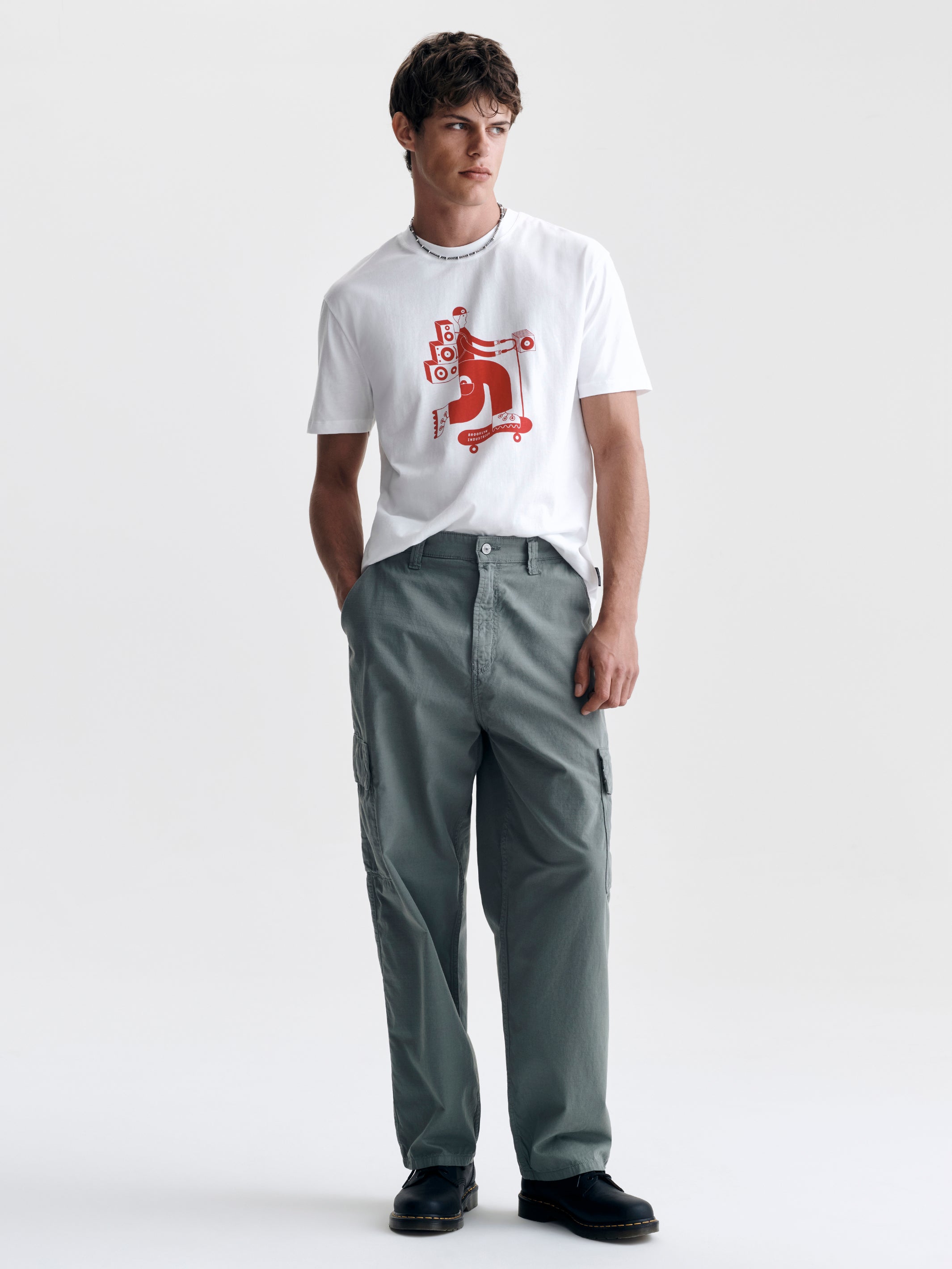 Men's Graham Cargo Pants in Basil Green Colored Ripstop