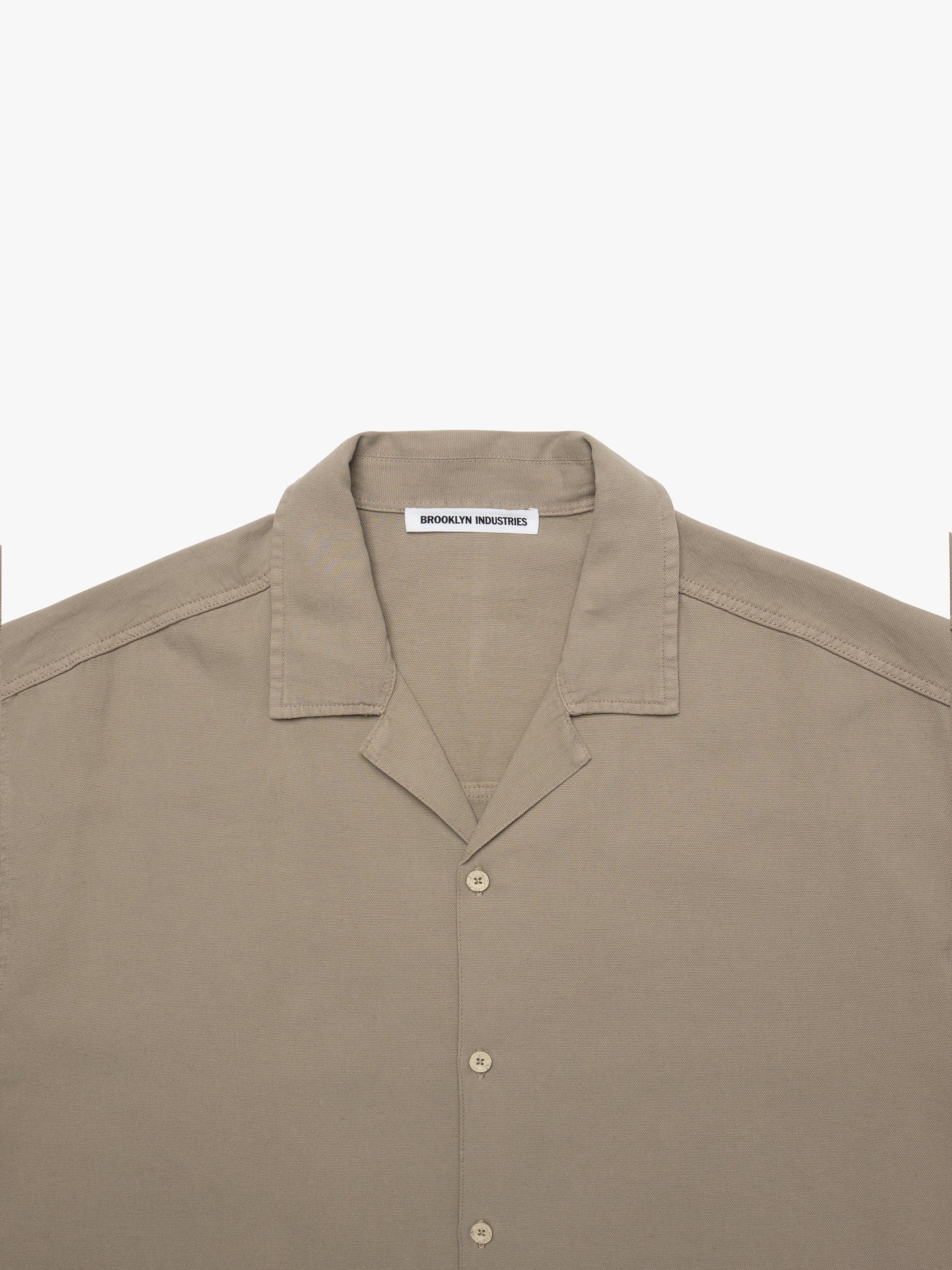 Men's Linen-Blend Short Sleeve Shirt In Winter Twig - BROOKLYN INDUSTRIES
