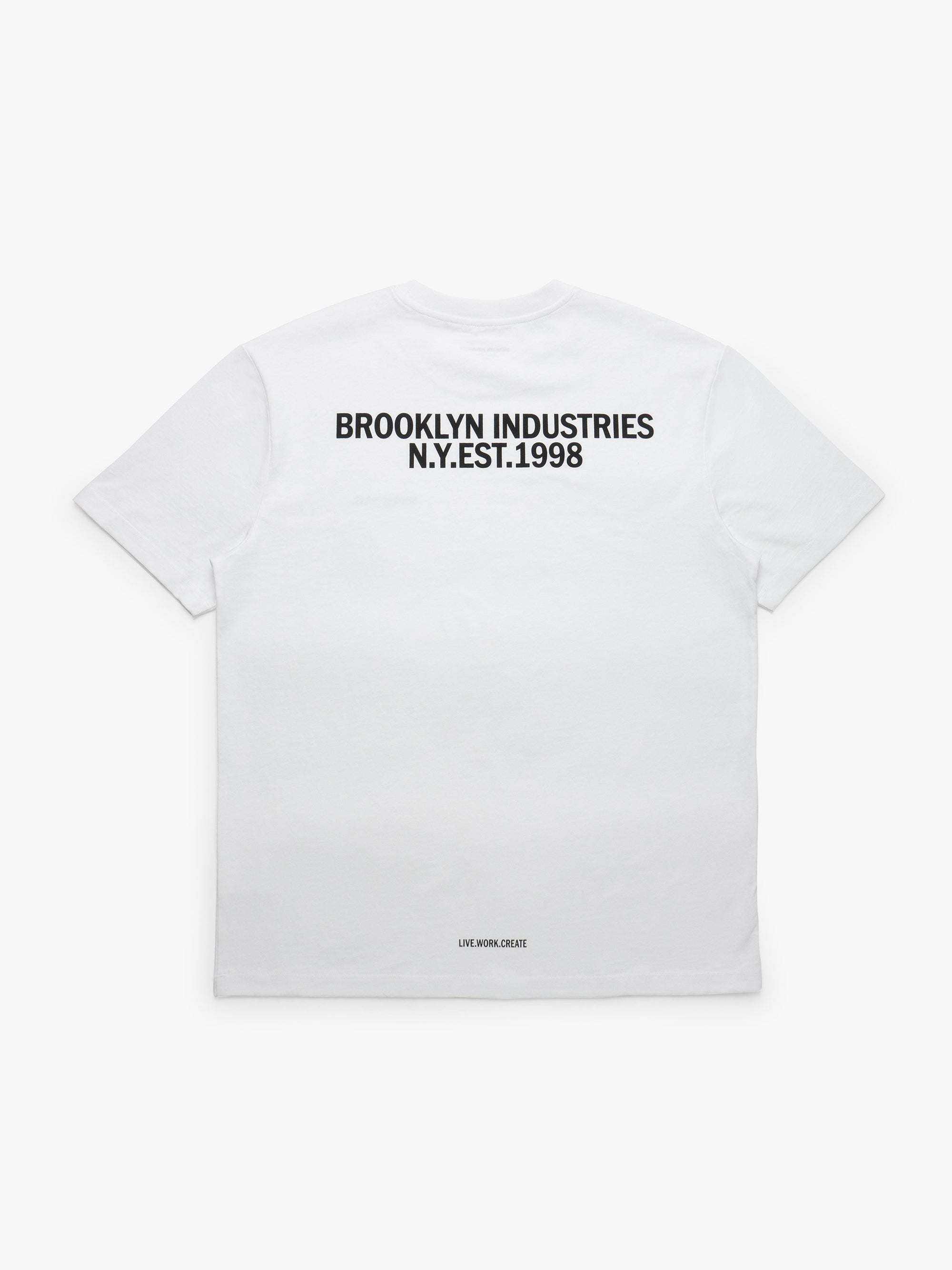 Men's Brooklyn Logo Cotton T-Shirt In White - BROOKLYN INDUSTRIES
