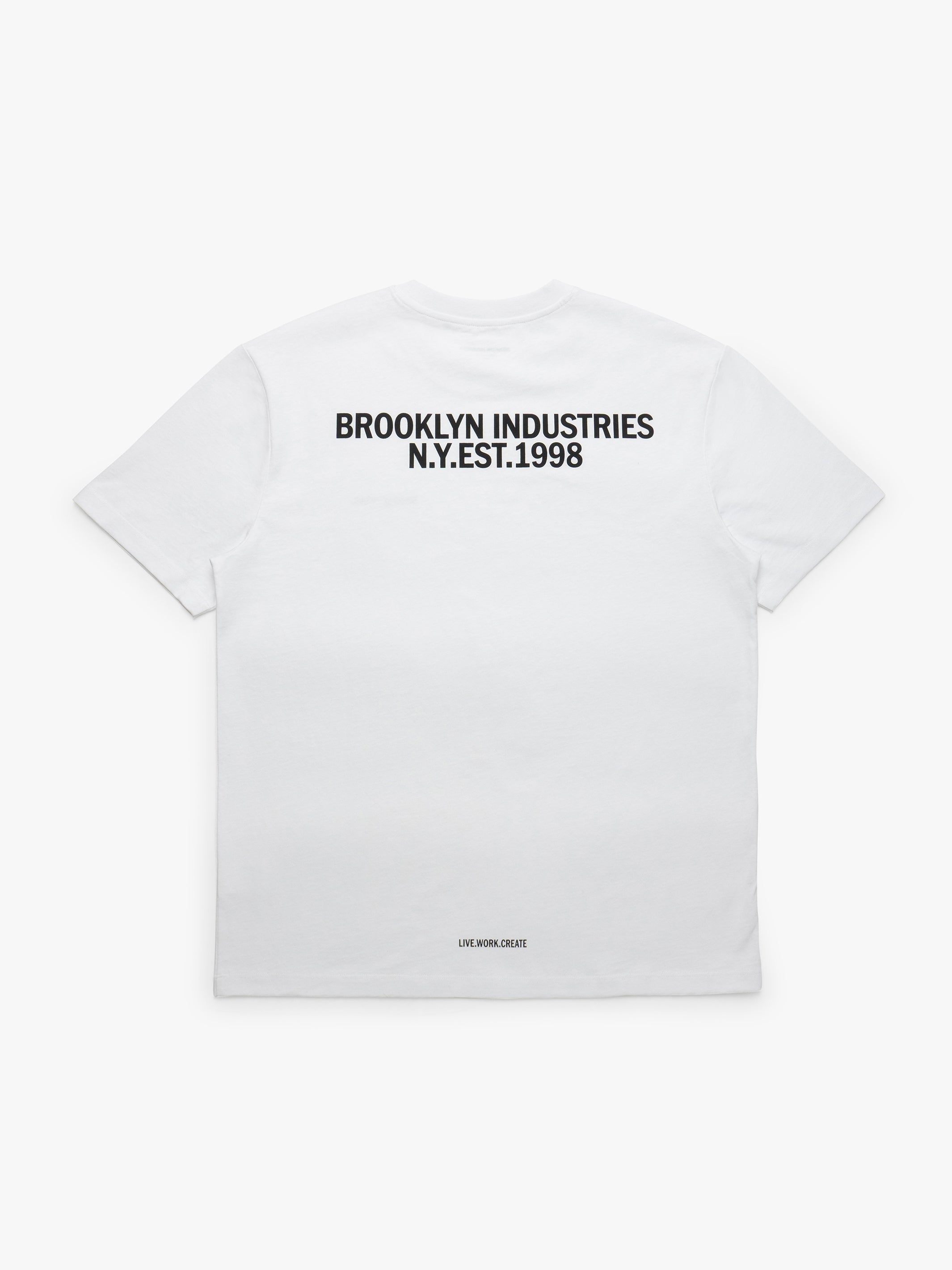 Men's Brooklyn Logo Cotton T-Shirt In White - BROOKLYN INDUSTRIES