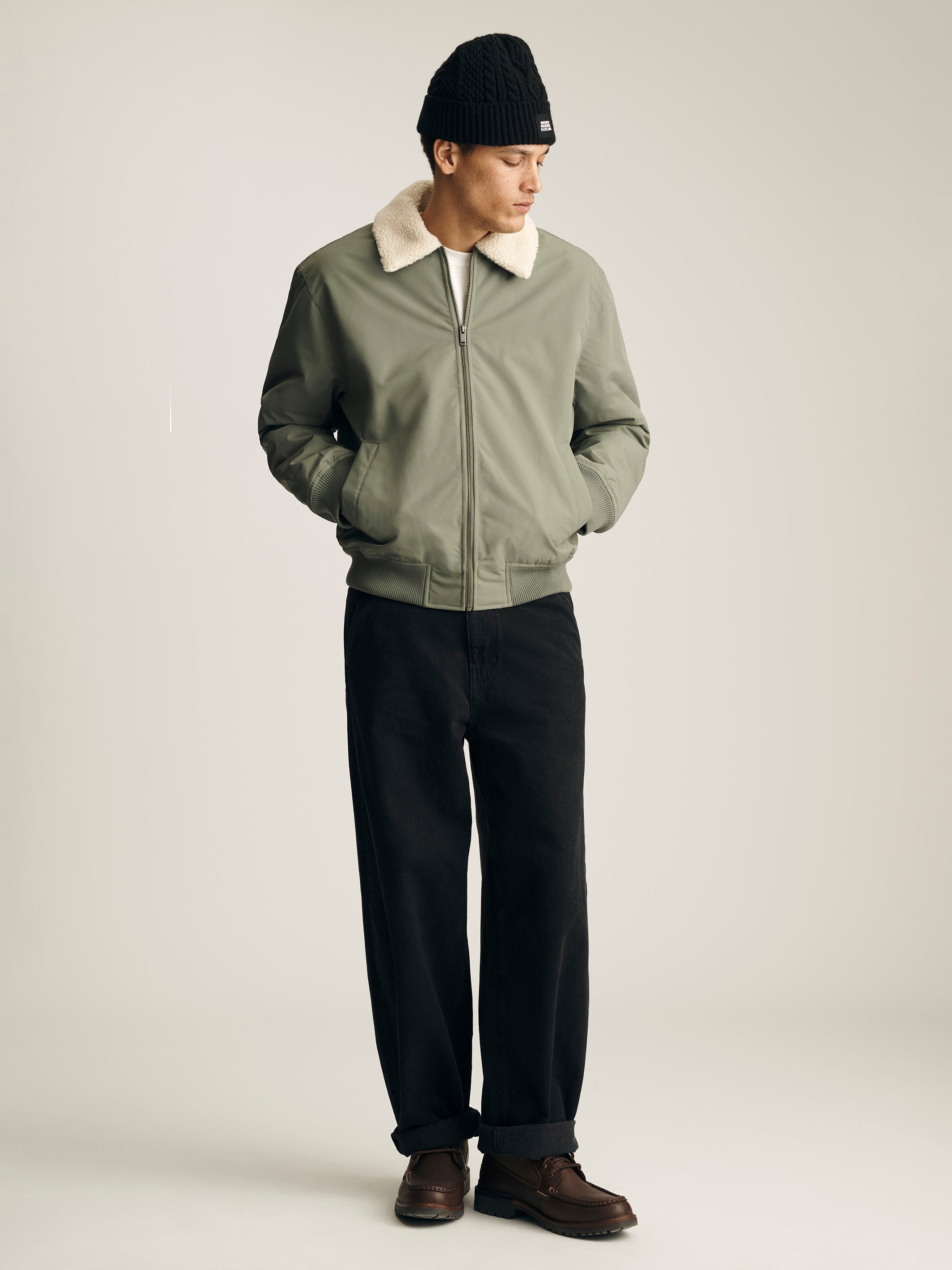 Men's Bomber Jacket in Agave Green - BROOKLYN INDUSTRIES