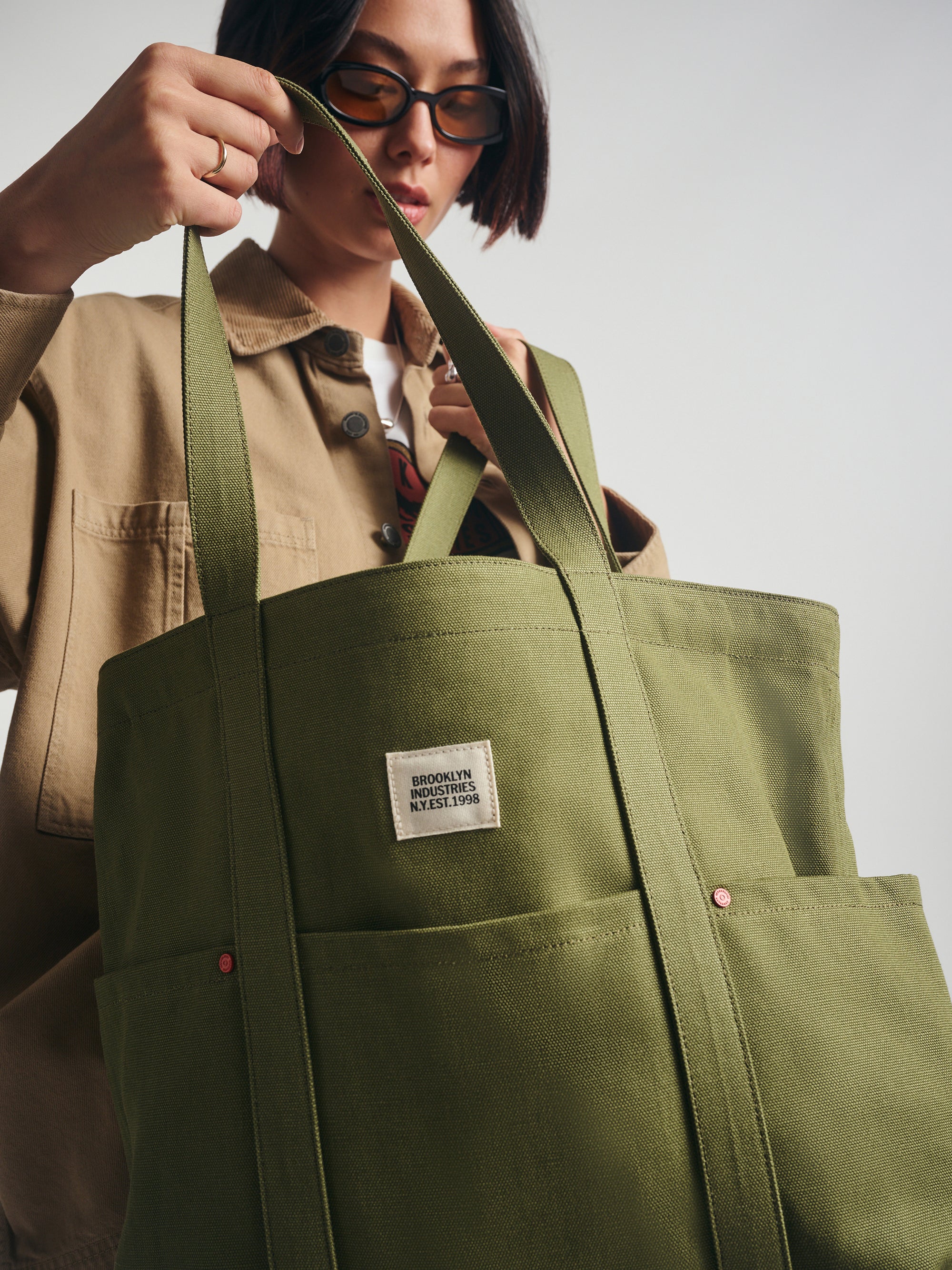 Brooklyn Tote Bag in Khaki - BROOKLYN INDUSTRIES