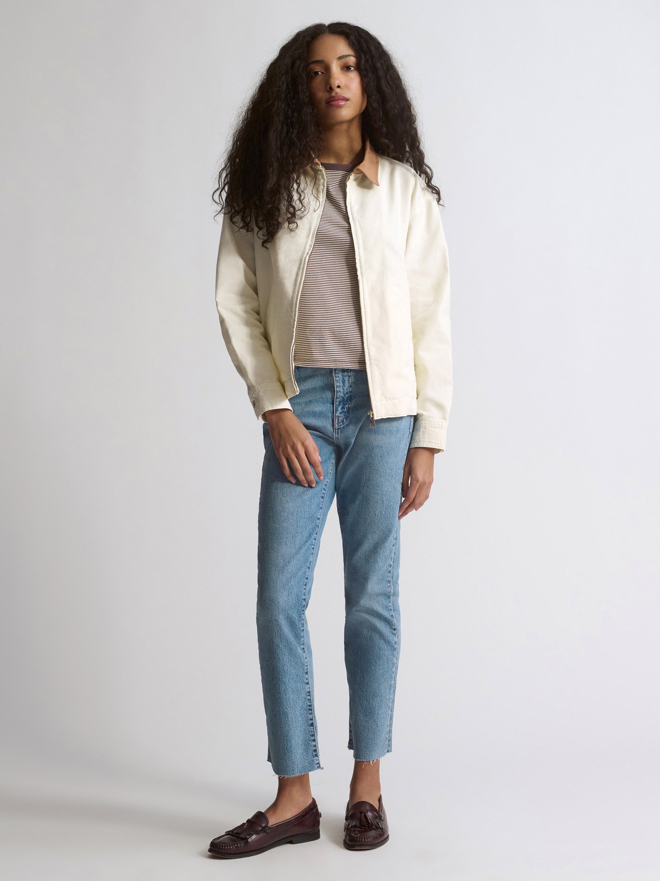 Women's Work Jacket In Turtledove - BROOKLYN INDUSTRIES