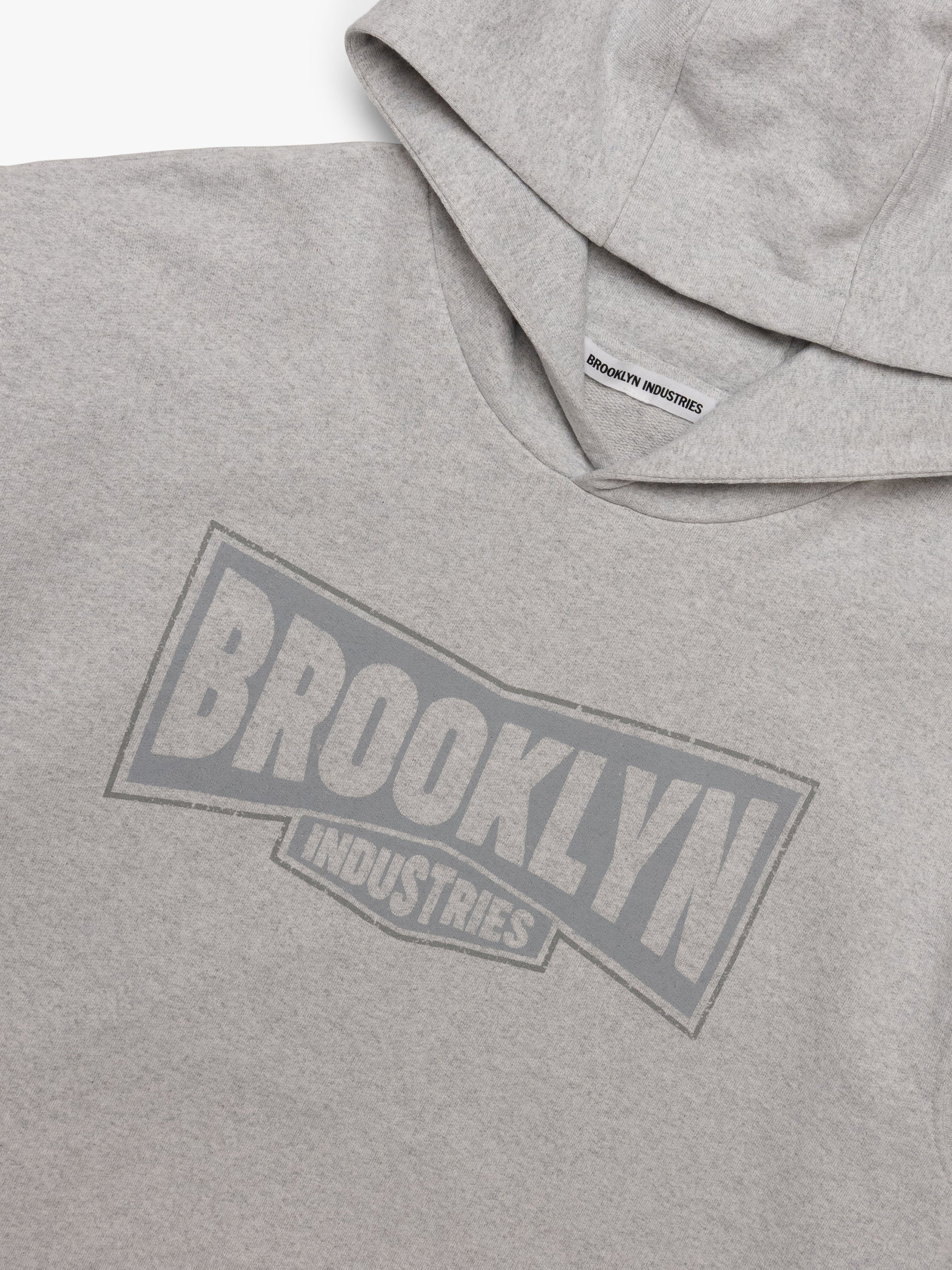 Men's Brooklyn Hooded Sweatshirt In Light Grey Melange - BROOKLYN INDUSTRIES