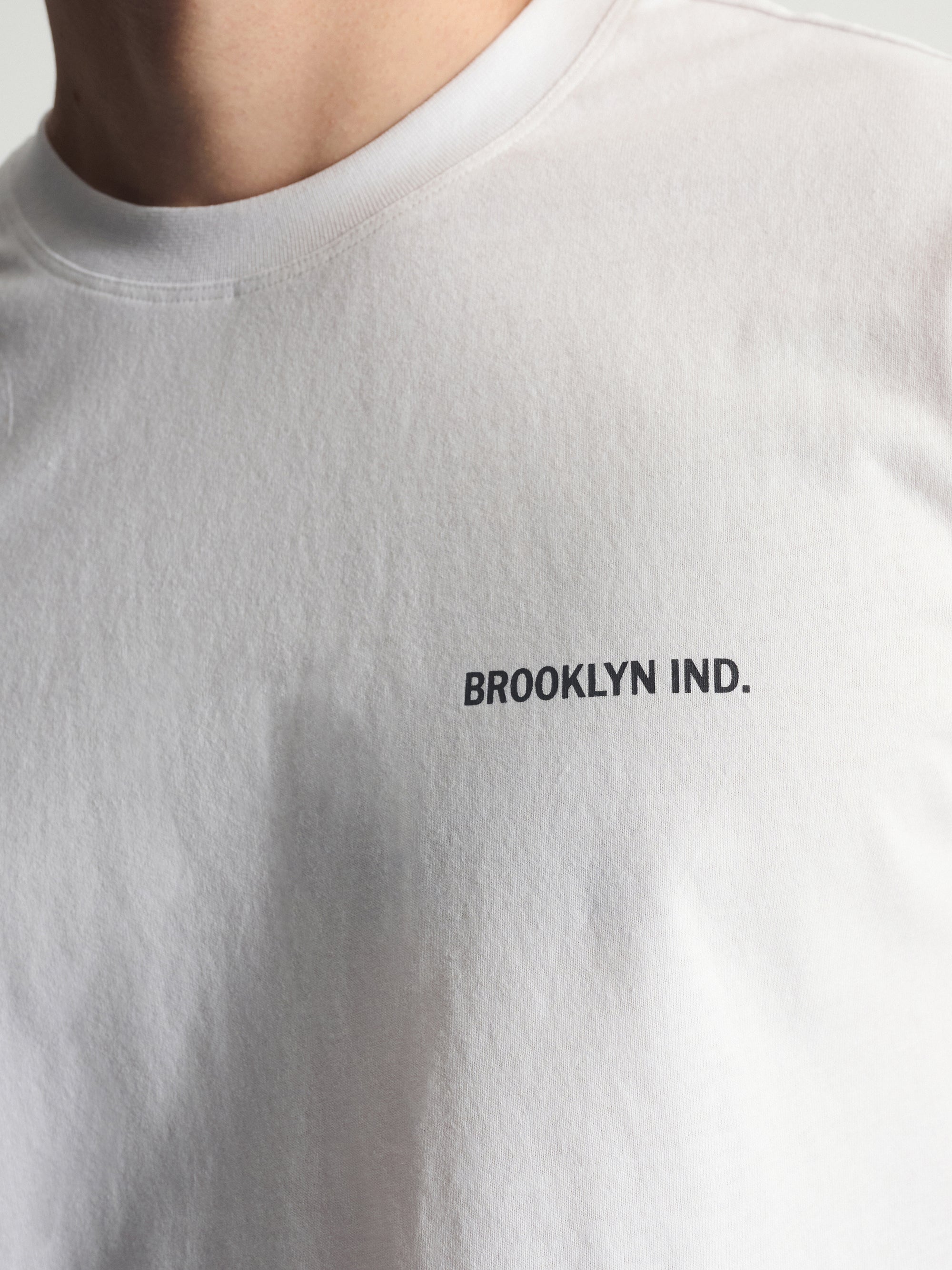 Men's Brooklyn Logo Cotton T-Shirt In White - BROOKLYN INDUSTRIES