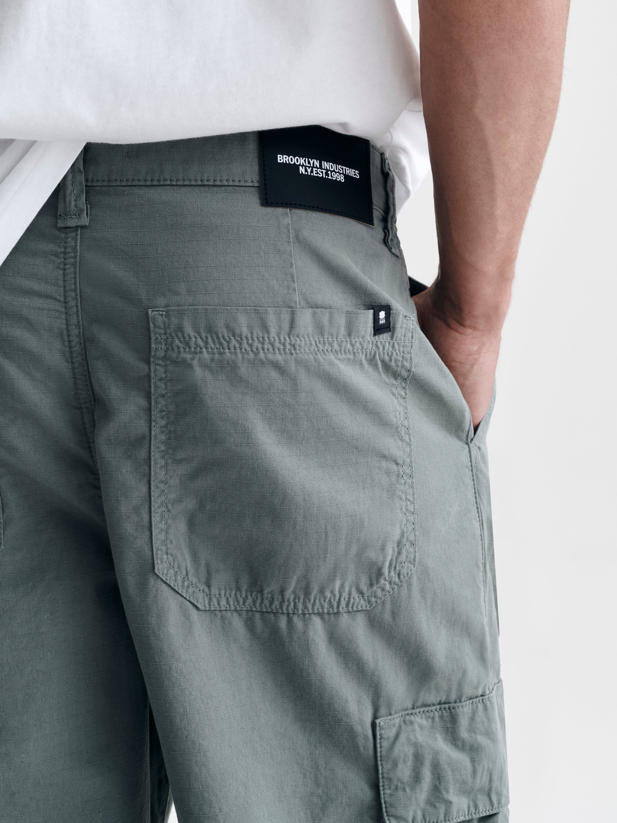 Men's Graham Cargo Pants in Basil Green Colored Ripstop
